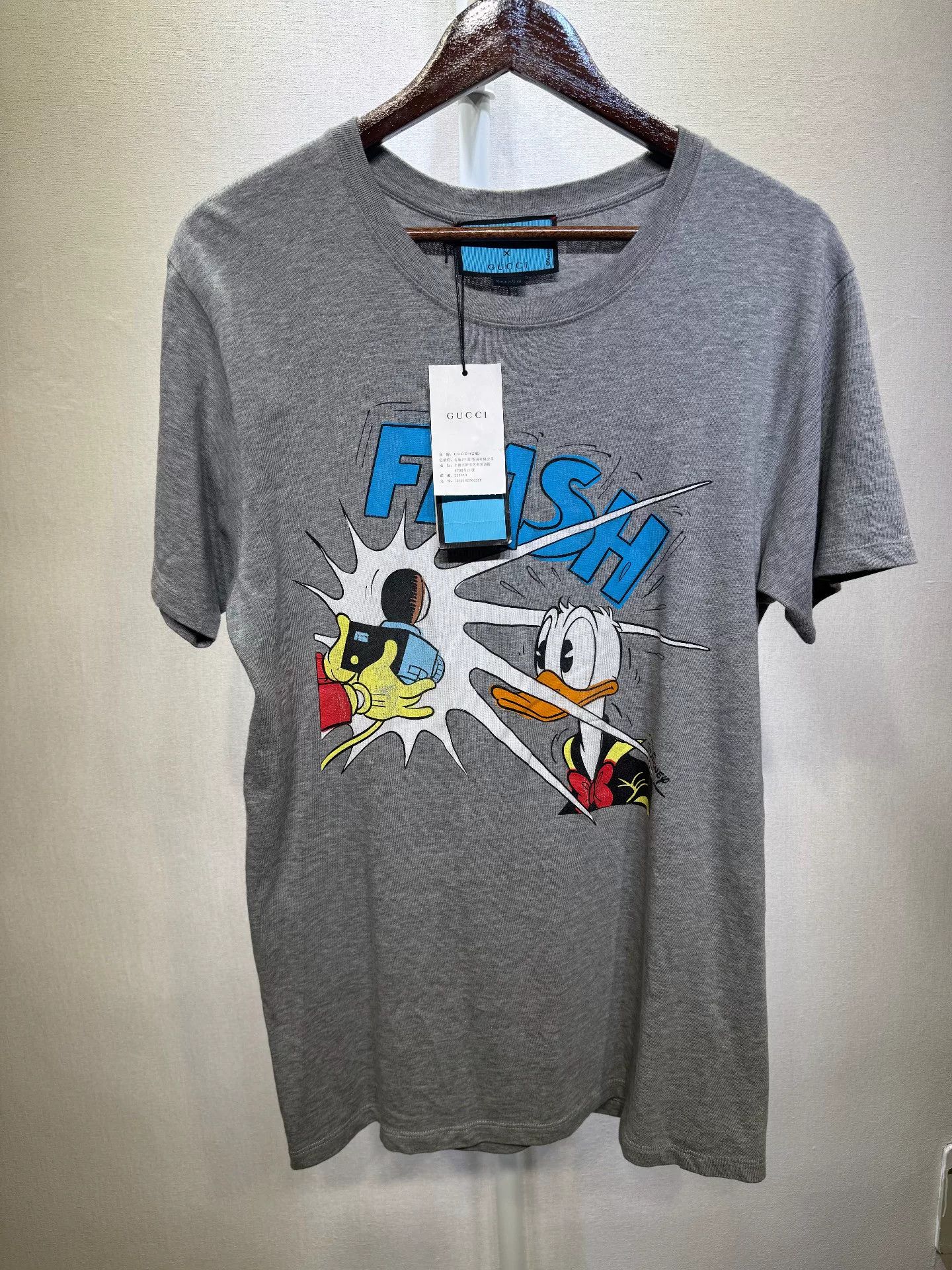 Gucci Gucci Disney Donald Duck Gray T-Shirt Size US XS / EU 42 / 0 - 1 Thumbnail
