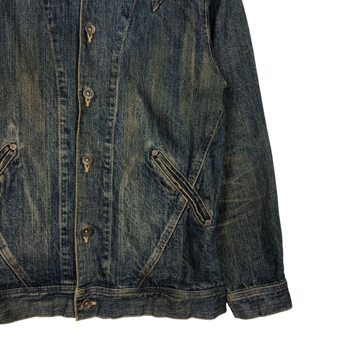 Hysteric Glamour 📌Vintage Biker Trucker Denim Jacket Button Made in Japan Size US M / EU 48-50 / 2 - 6 Thumbnail