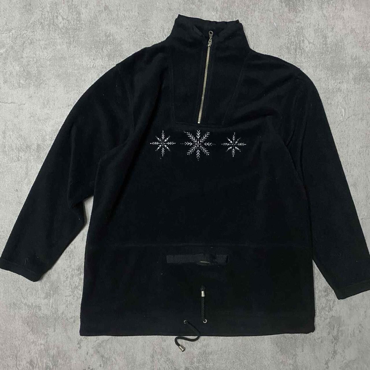 Other Black 90s snowflake zip up sweatshirt loungewear Size M / US 6-8 / IT 42-44 - 1 Thumbnail