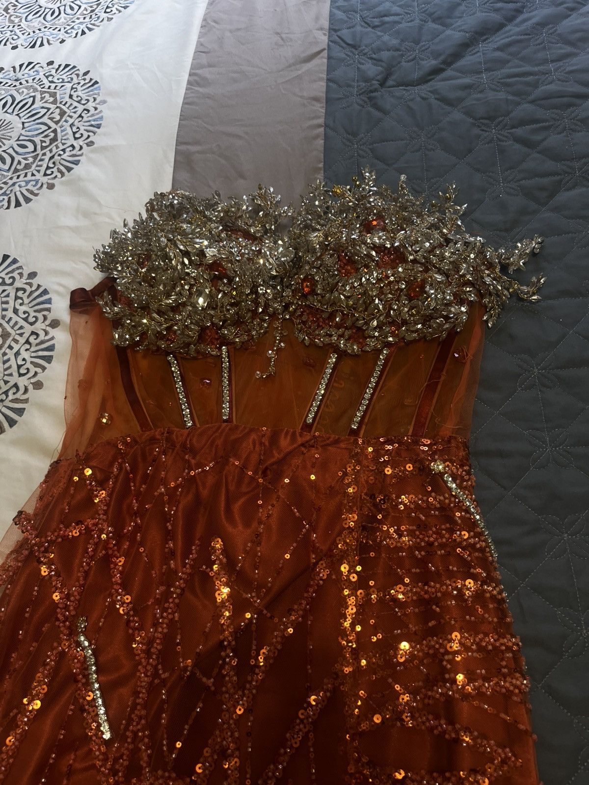 Other Orange Prom Dress Size M / US 6-8 / IT 42-44 - 3 Thumbnail
