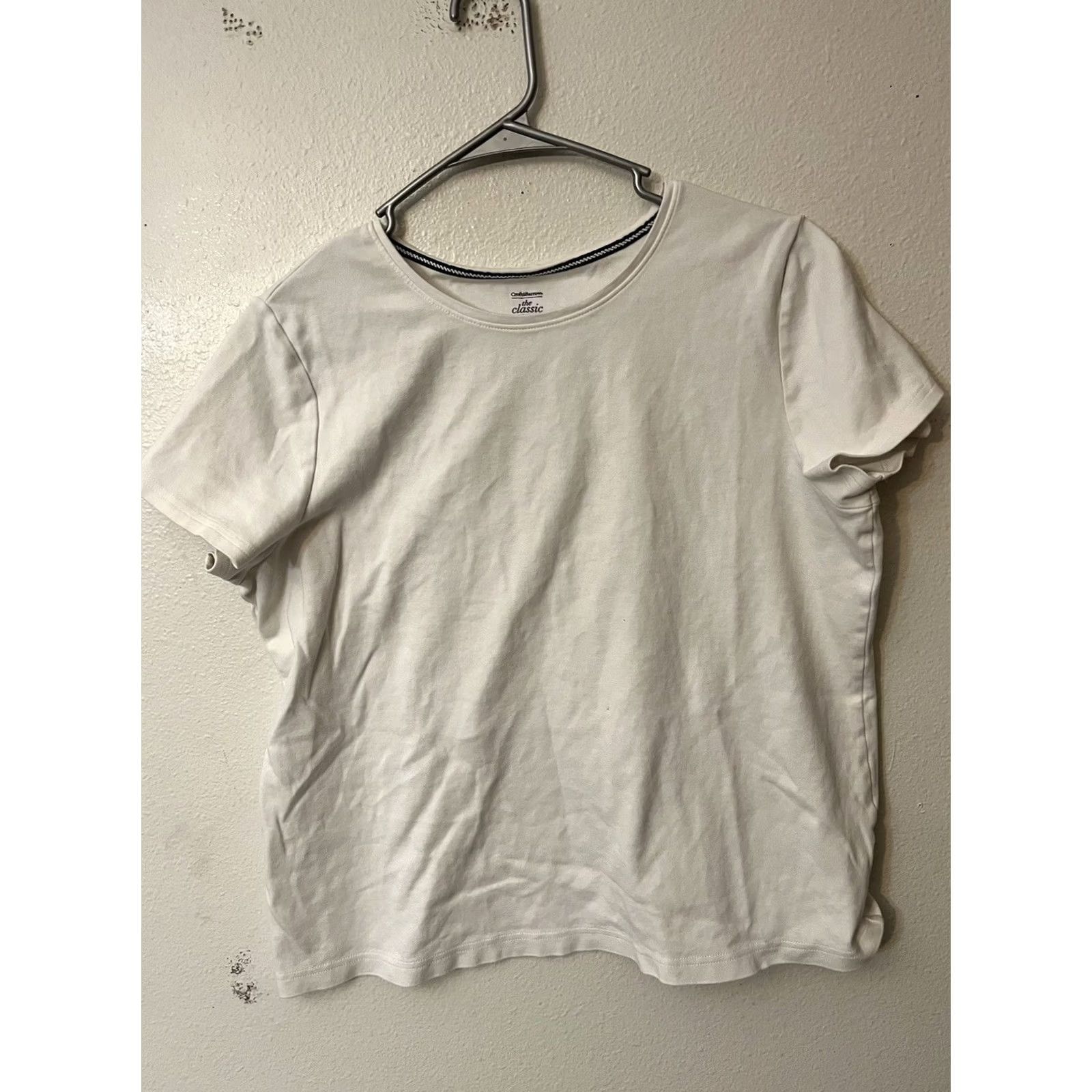 Croft & Barrow Croft & Barrow T-Shirt White Crew Neck Short Sleeve XL Women Casual Classic Top Size XL / US 12-14 / IT 48-50 - 2 Thumbnail