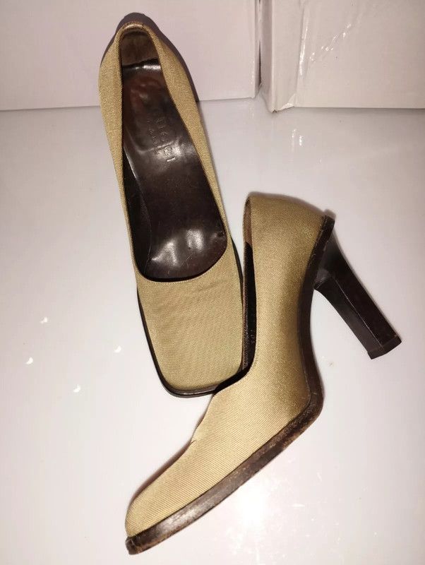 Gucci Gucci Escarpins Talons Carrés cuir Nid d'Abeille T 38 Size US 7 / IT 37 - 8 Thumbnail
