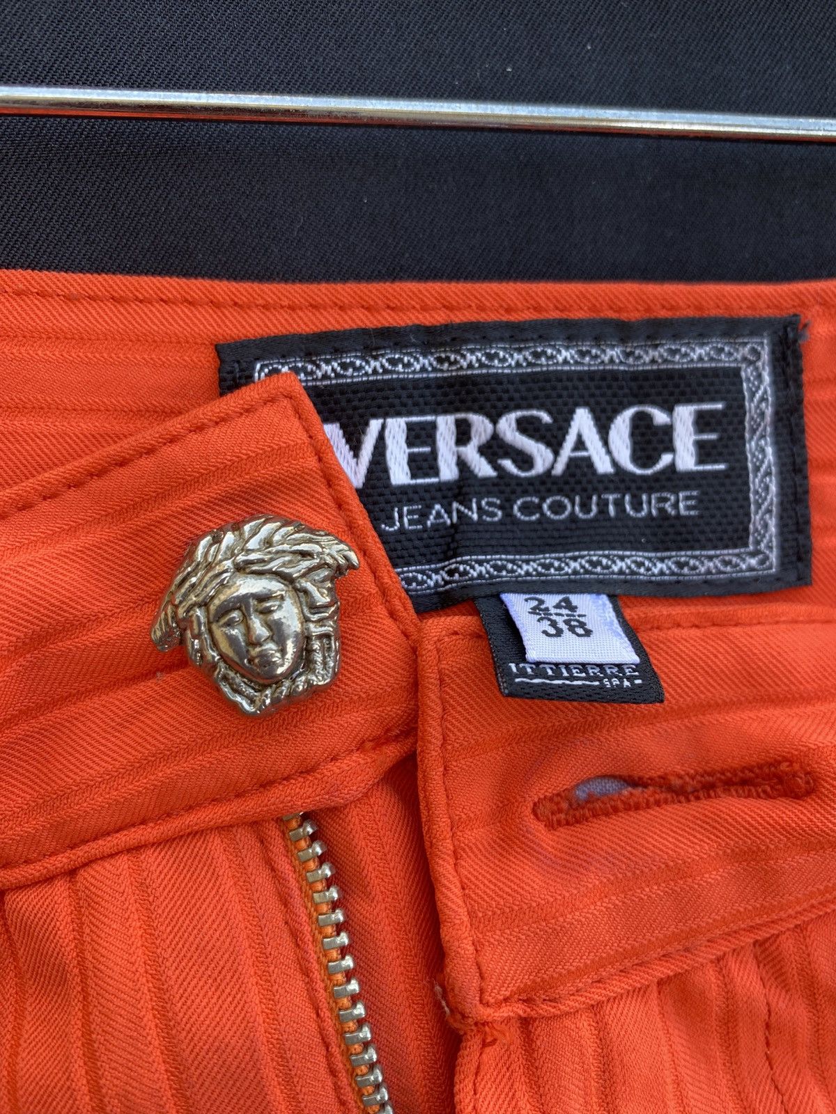 Versace Rare Vintage Versace Orange Mini Skirt Size 23" - 9 Thumbnail