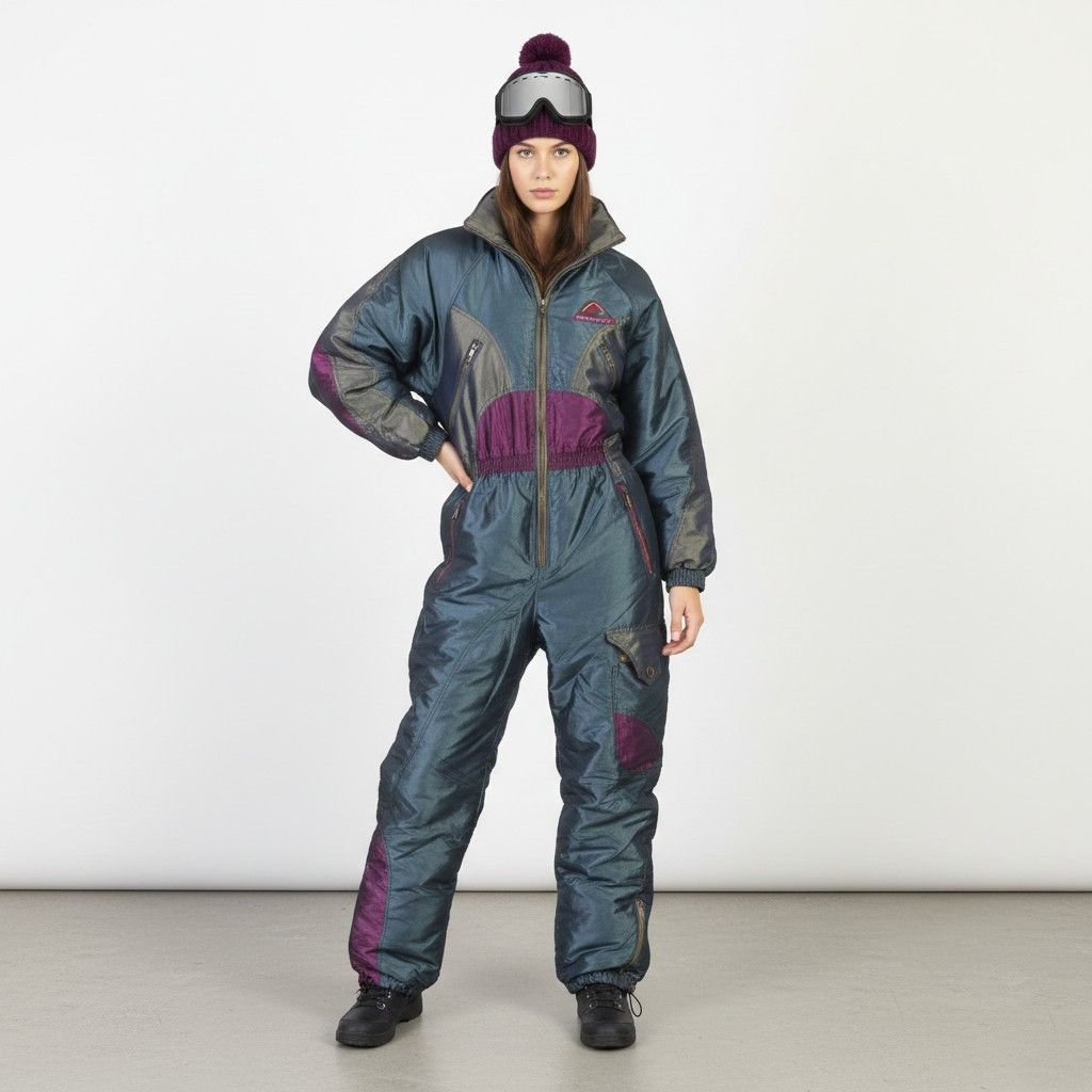 Vintage Dobias Women XL 14 Ski Suit One Piece Green 3119 Size 32" / US 10 / IT 46 - 1 Thumbnail