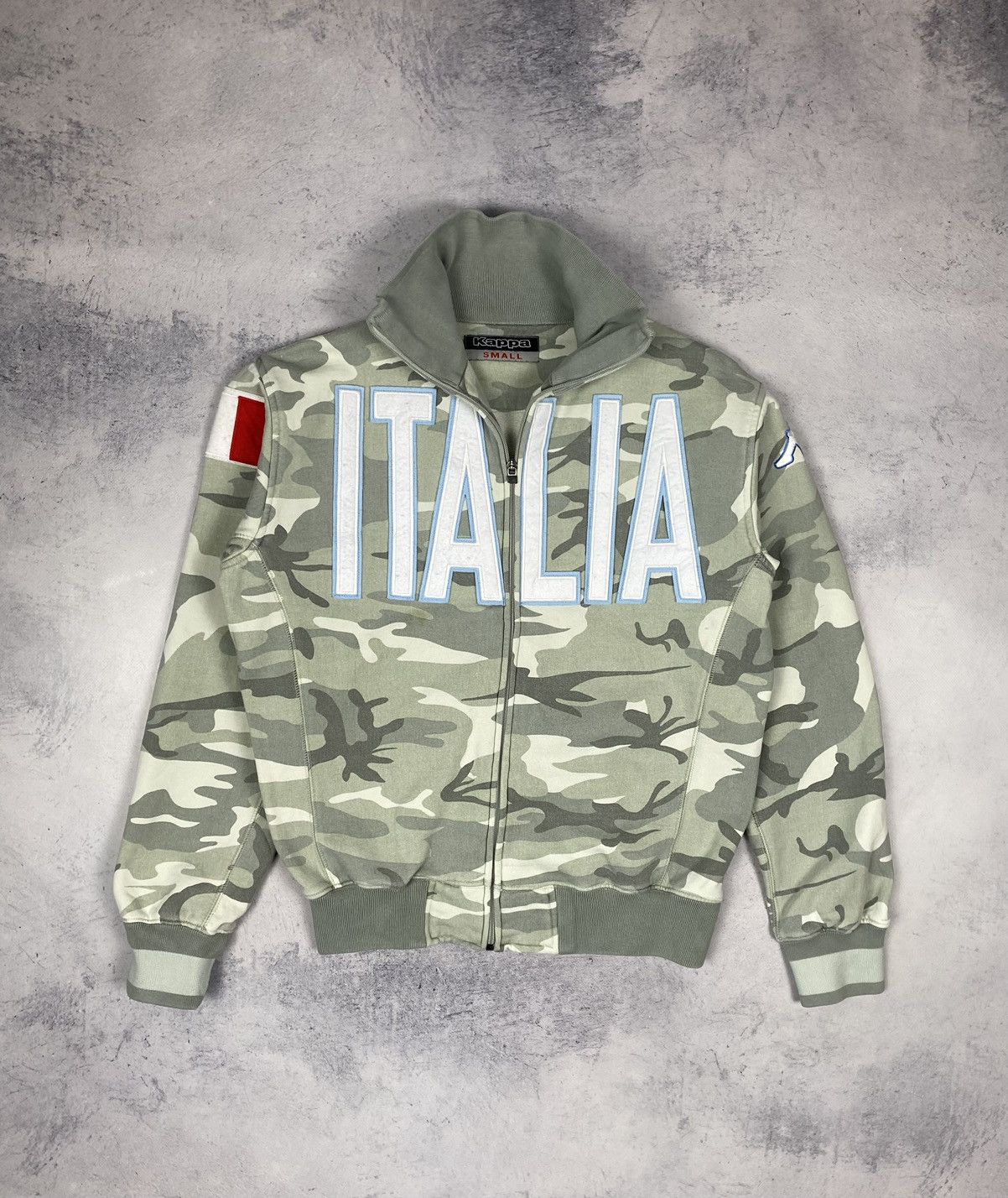 Kappa Kappa Italia Italy Track Jacket Full Zip Camo Overprint Size US S / EU 44-46 / 1 - 11 Thumbnail