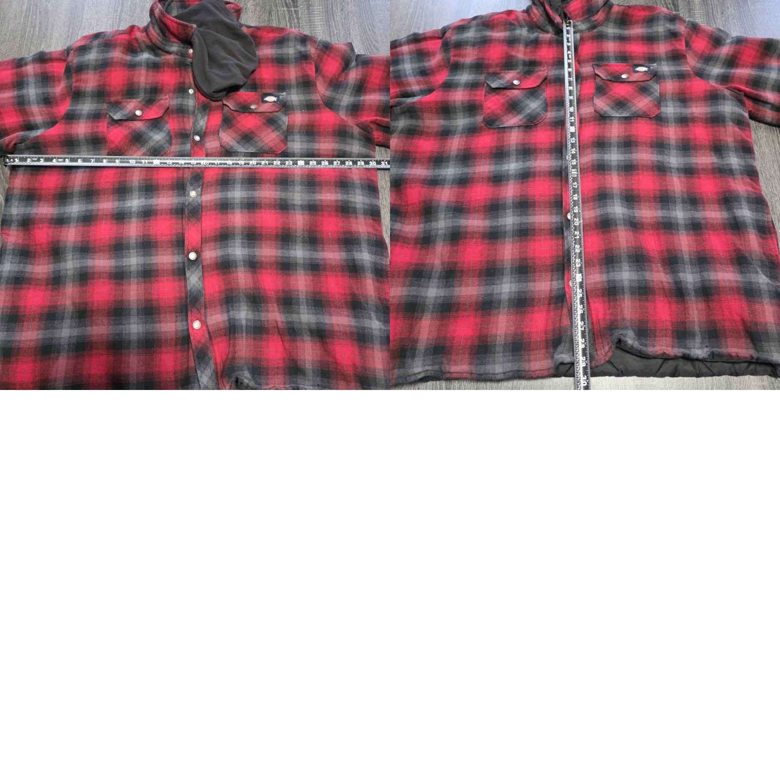 Dickies Dickies Shacket Mens 3XL Red Black Hood Quilted Lined Zip Jacket Workwear Plaid Shacket Mens 3XL Red Black Hooded Quilted Zip Jacket Dickies Size US XXL / EU 58 / 5 - 8 Thumbnail