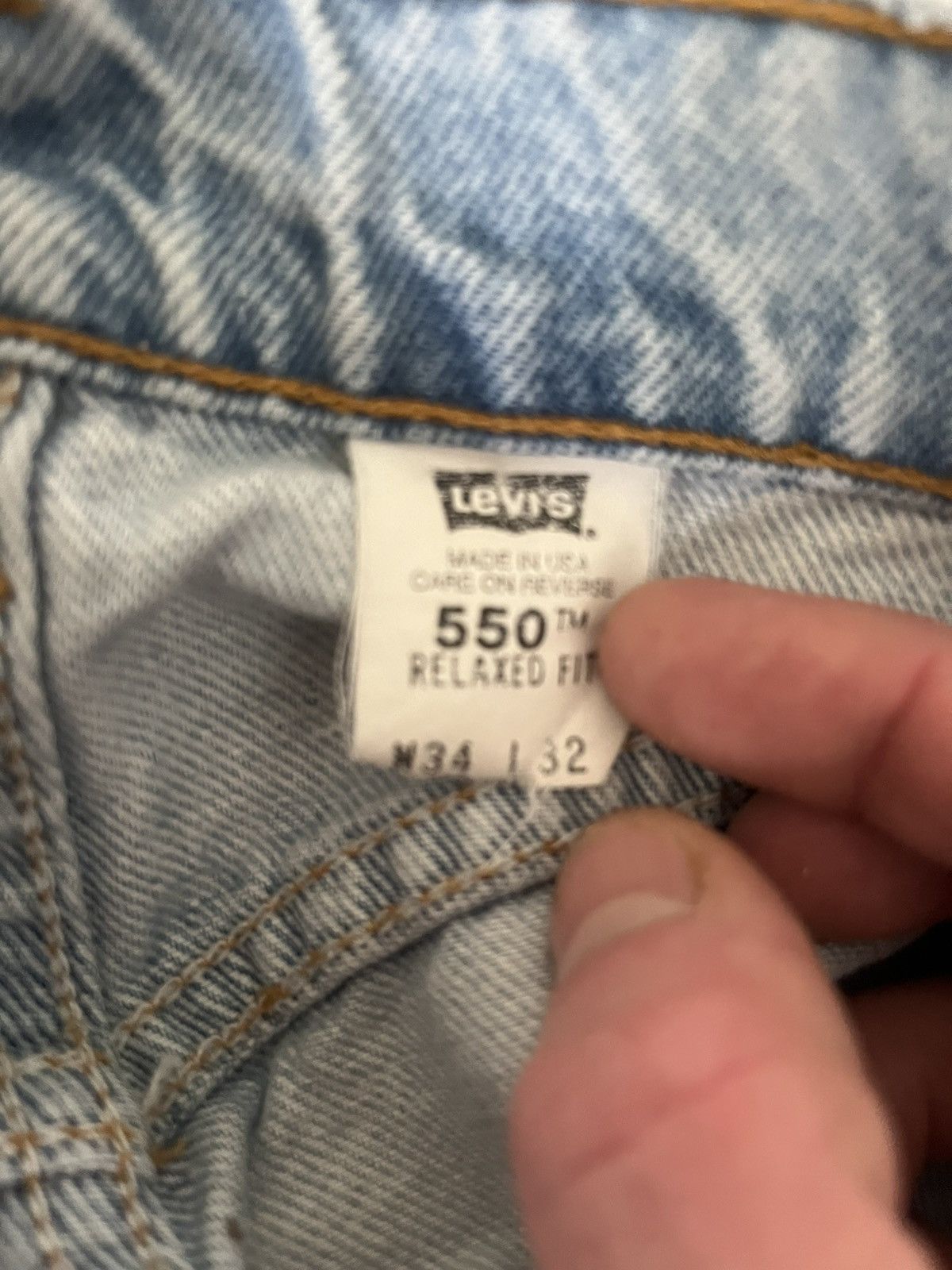Levi's Levis 550 34 x 32 USA light 90s y2k baggy skate 00s Size US 34 / EU 50 - 4 Thumbnail