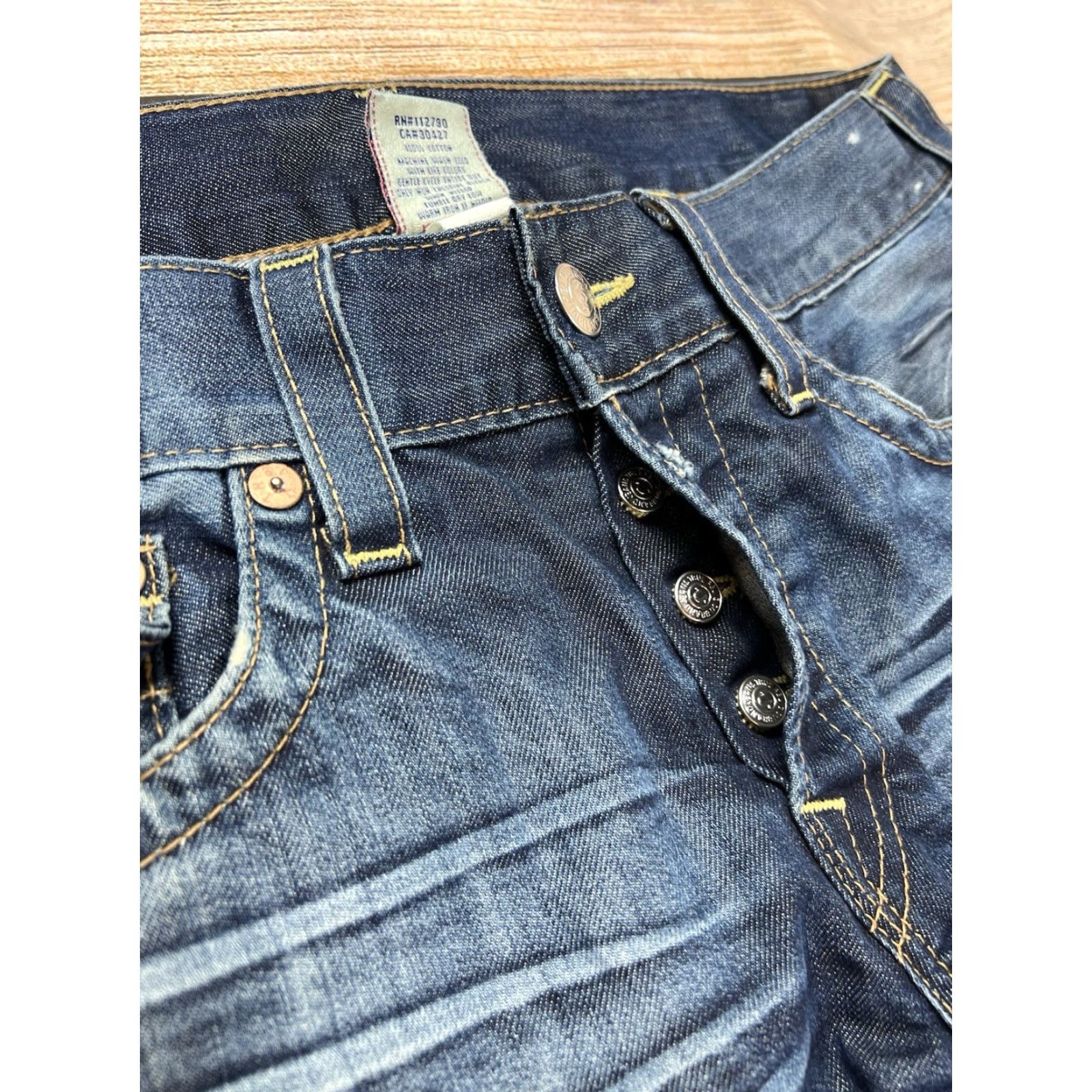 True Religion VINTAGE True Religion Jeans Mens Denim Blue 33 USA Straight 34 Inseam Regular Waist 33 In Made In USA Size US 33 - 4 Thumbnail