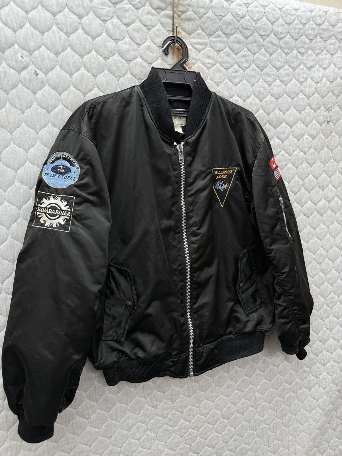 Vintage 🔥🔥🔥STEALS VINTAGE ADD IMPACT GLOBAL EXPRESS BOMBER JACKET Size US M / EU 48-50 / 2 - 6 Thumbnail
