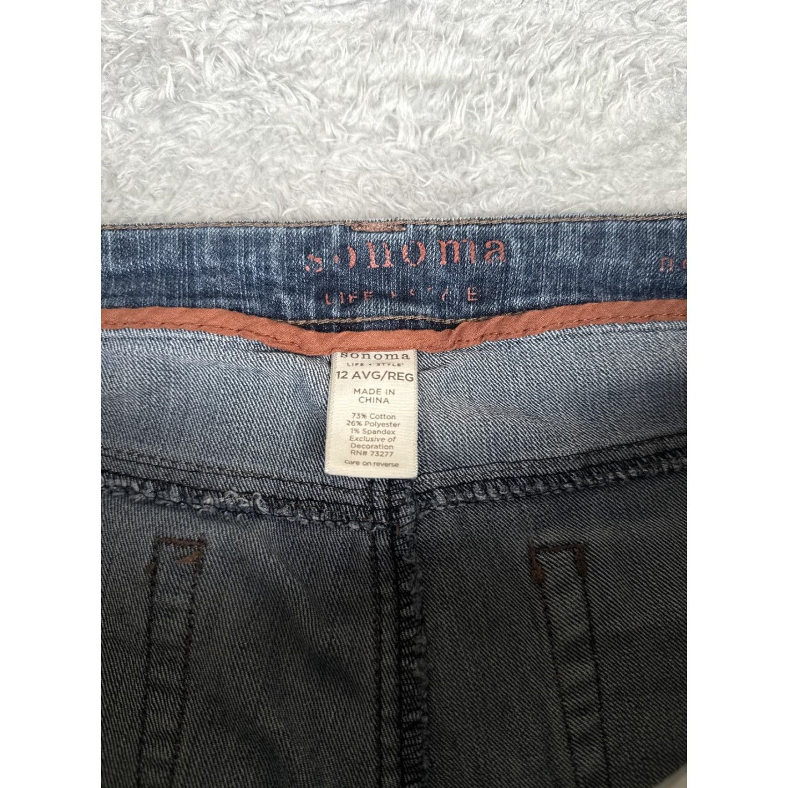 Alife Sonoma Life + Style Jeans Womens 12 Bootcut Mid Rise Stretch Denim Blue Medium Wash 32x31 Size 34" / US 12 / IT 48 - 6 Thumbnail