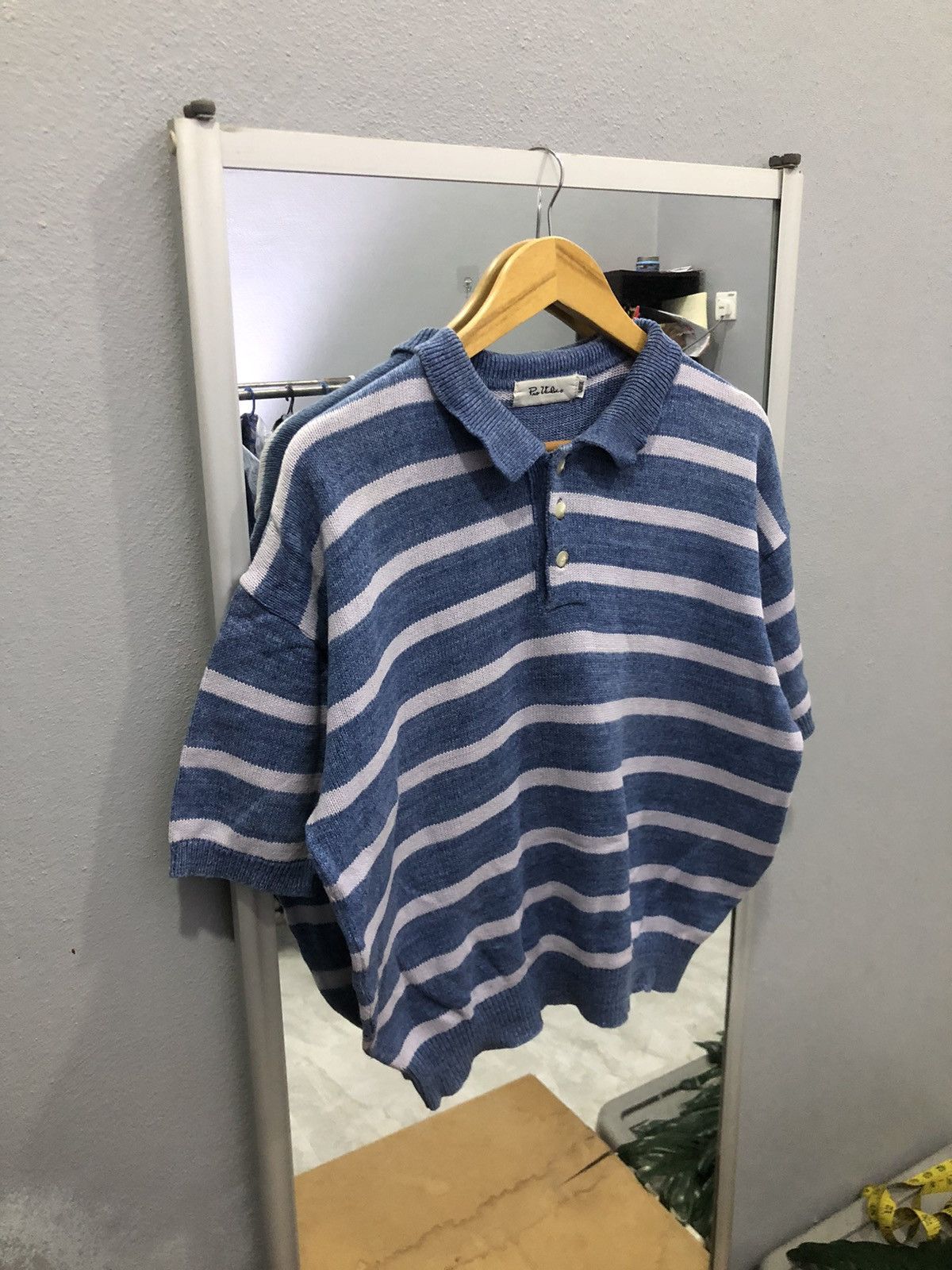 Aran Isles Knitwear × Japanese Brand Vintage Pro Varlia Striped Knit Polo Jumper Size US M / EU 48-50 / 2 - 3 Thumbnail