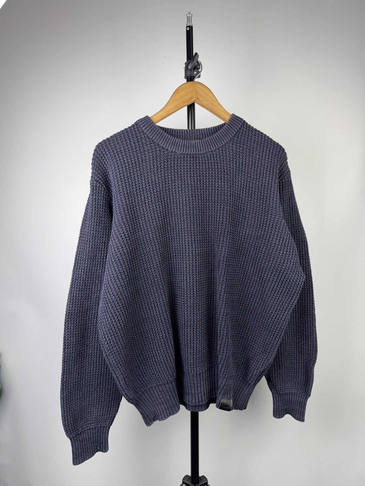 G-Star Vintage 00s Avant Garde G-Star Raw Heavy Knit Sweater Navy Size US L / EU 52-54 / 3 - 1 Thumbnail