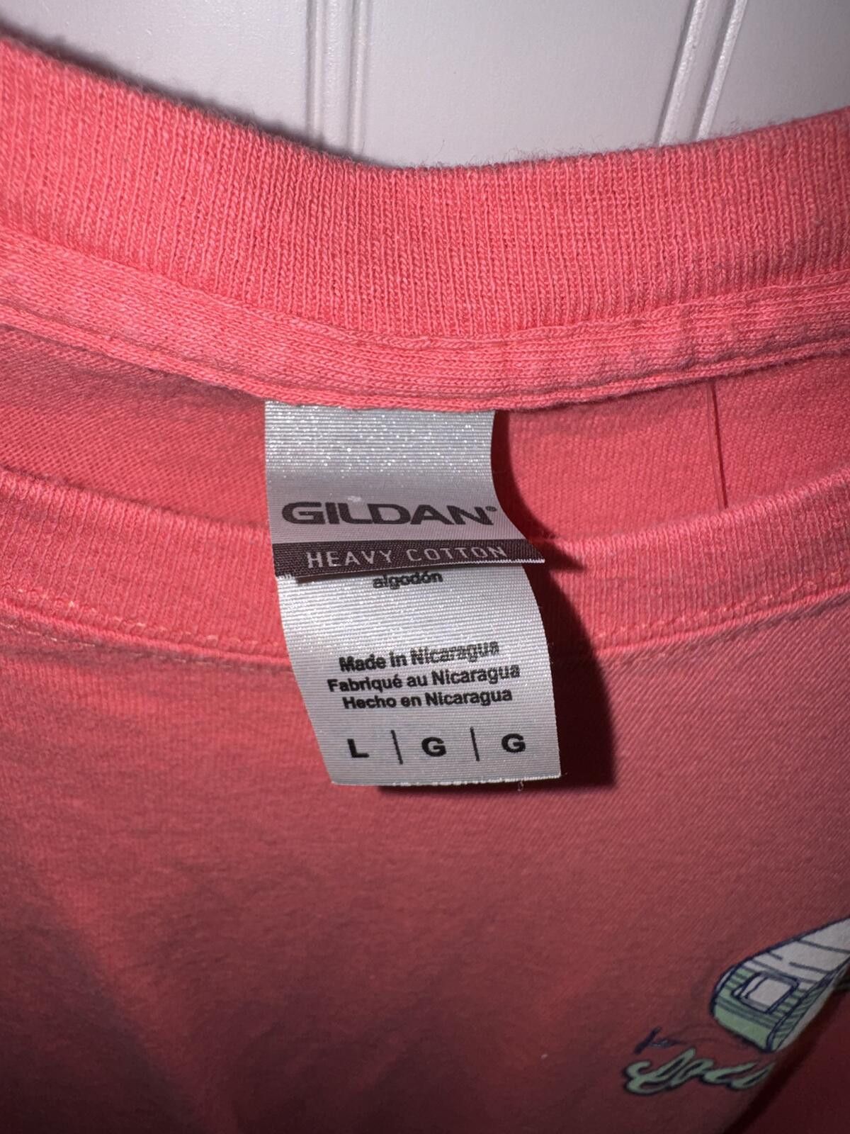 Gildan Coral Colorado Happy Camper Graphic T-Shirt Size L / US 10 / IT 46 - 4 Thumbnail