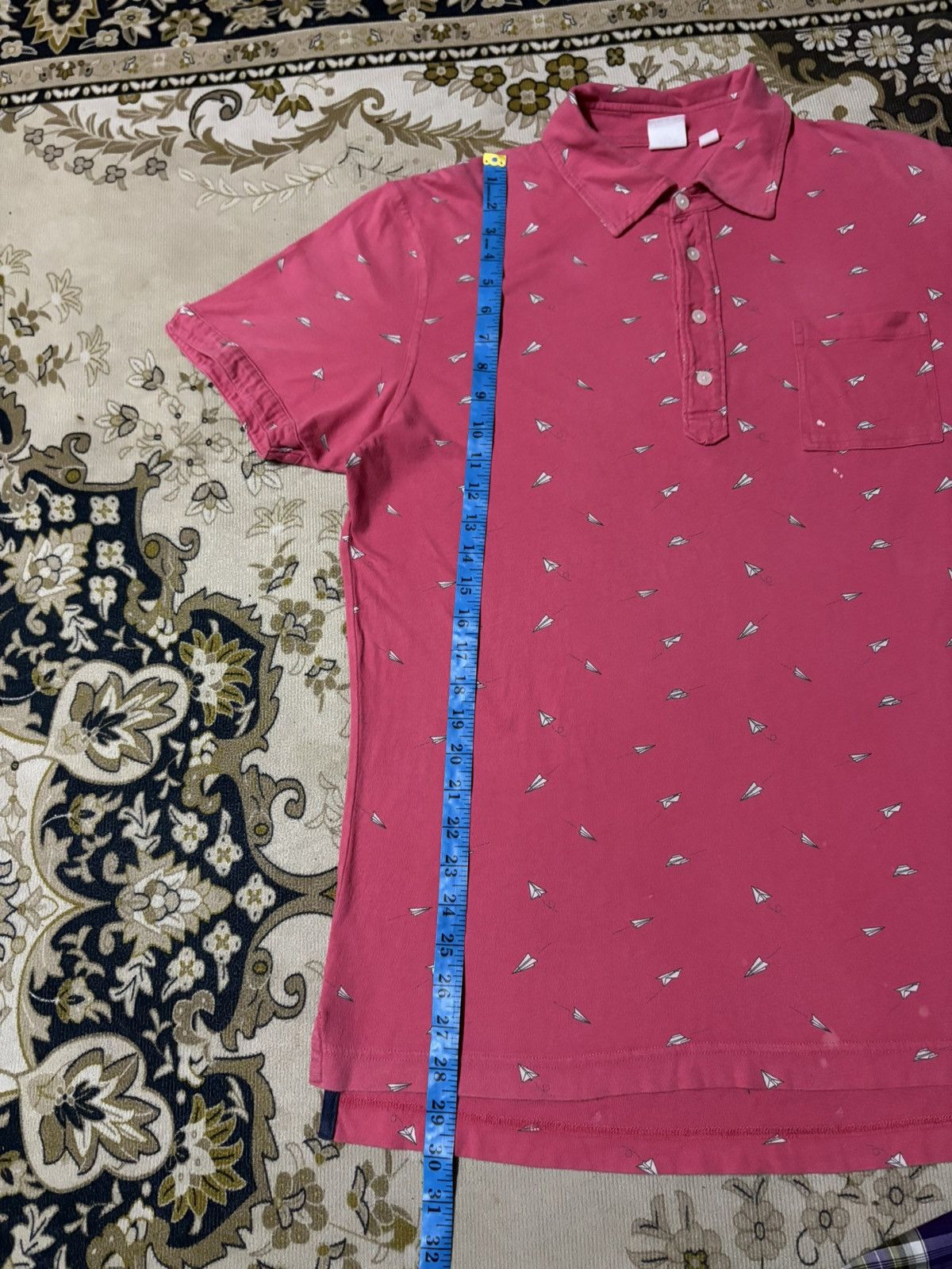 Designer × Michael Bastian × Uniqlo Michael Bastian X Uniqlo Full Print Polo Tee Size US L / EU 52-54 / 3 - 8 Thumbnail
