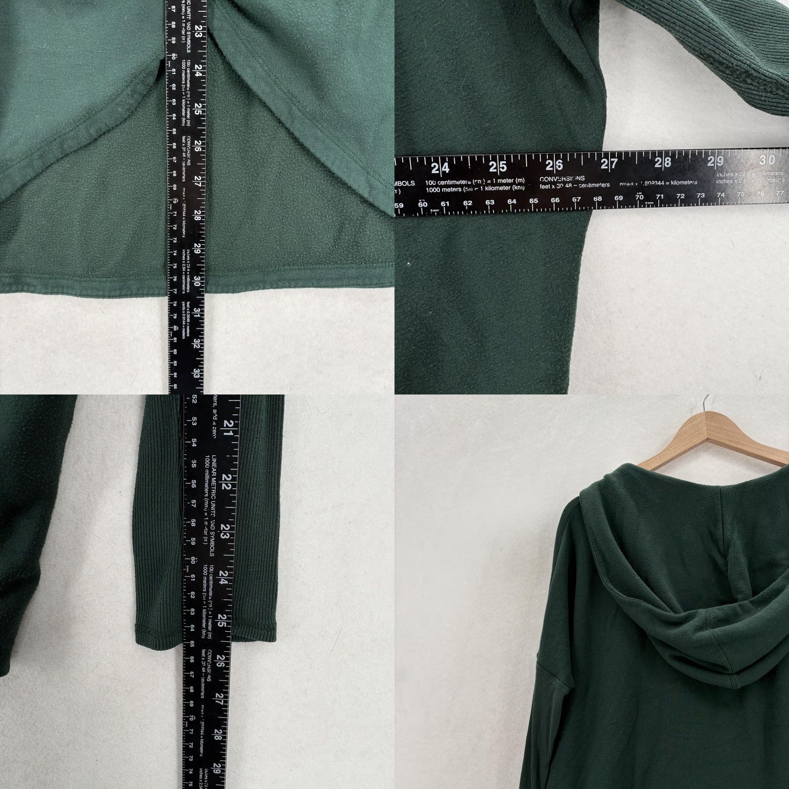 Athleta Athleta Green Wrap Hoodie Womens Small Fleece Cowl Neck Gym Purana Sweatshirt Regular Size S Size S / US 4 / IT 40 - 8 Thumbnail