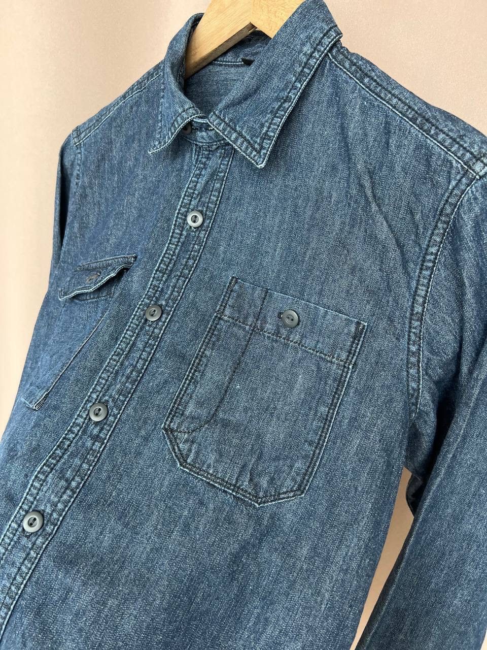 Muji Muji Japanese Denim Button Shirt Mens Size S Vintage Size US S / EU 44-46 / 1 - 10 Thumbnail