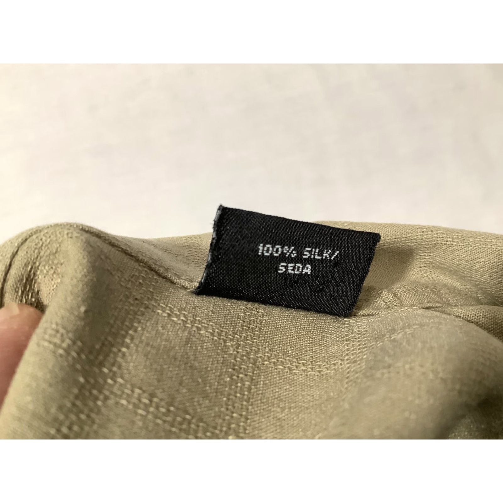 Haggar Haggar Shirt Mens M Beige Silk Geometric Panel Short Sleeve Button Front Size US M / EU 48-50 / 2 - 6 Thumbnail