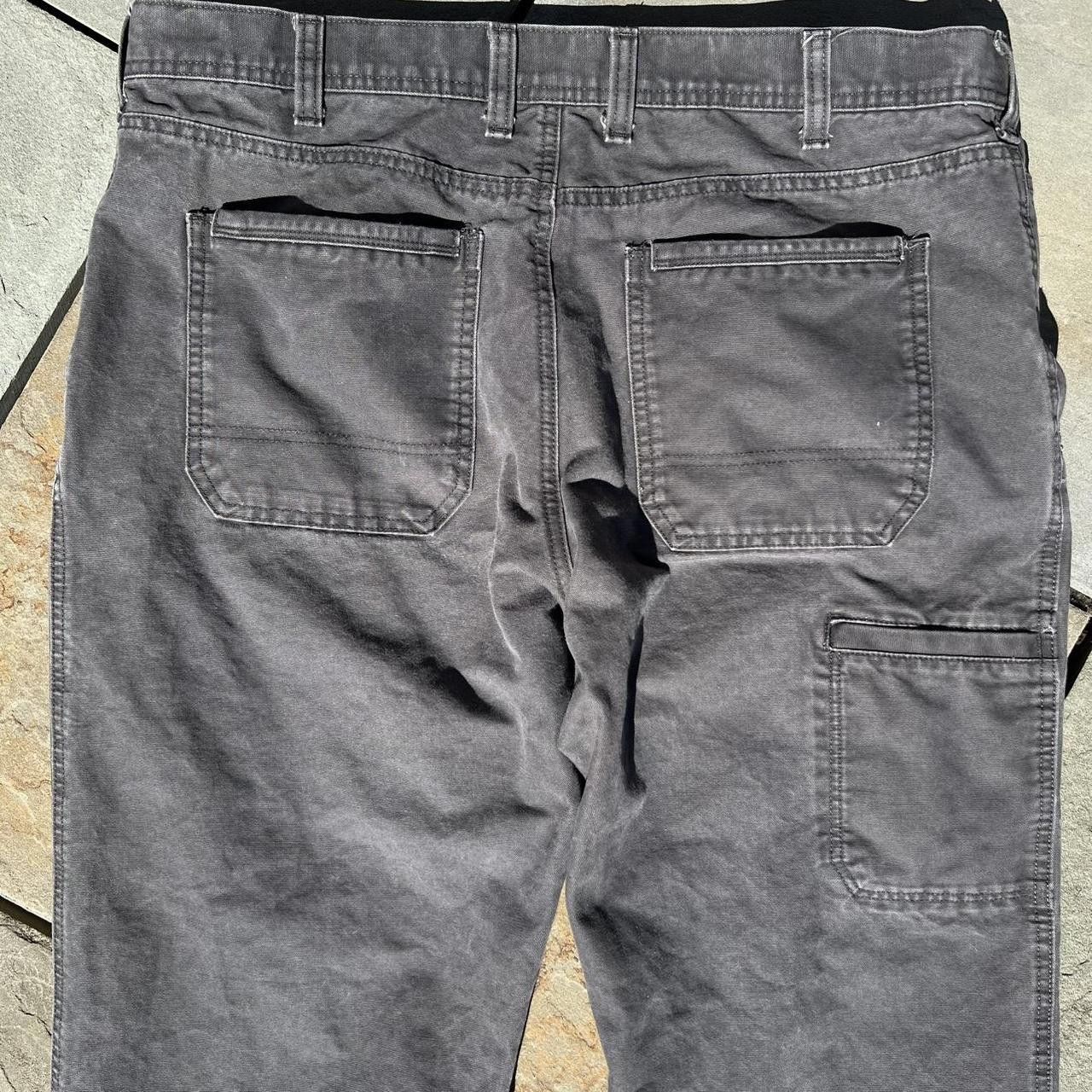 Eddie Bauer Grey Garment Dyed Canvas Utility Work Pants Size US 38 / EU 54 - 6 Thumbnail