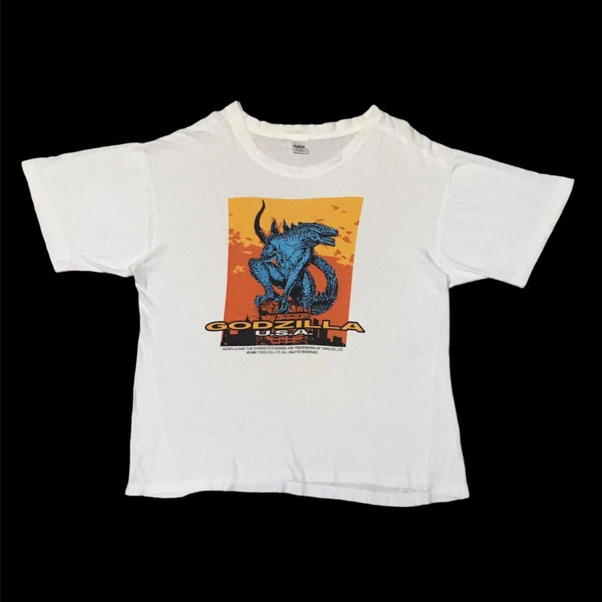 image of Movie x Vintage Godzilla in White, Men's (Size XL)