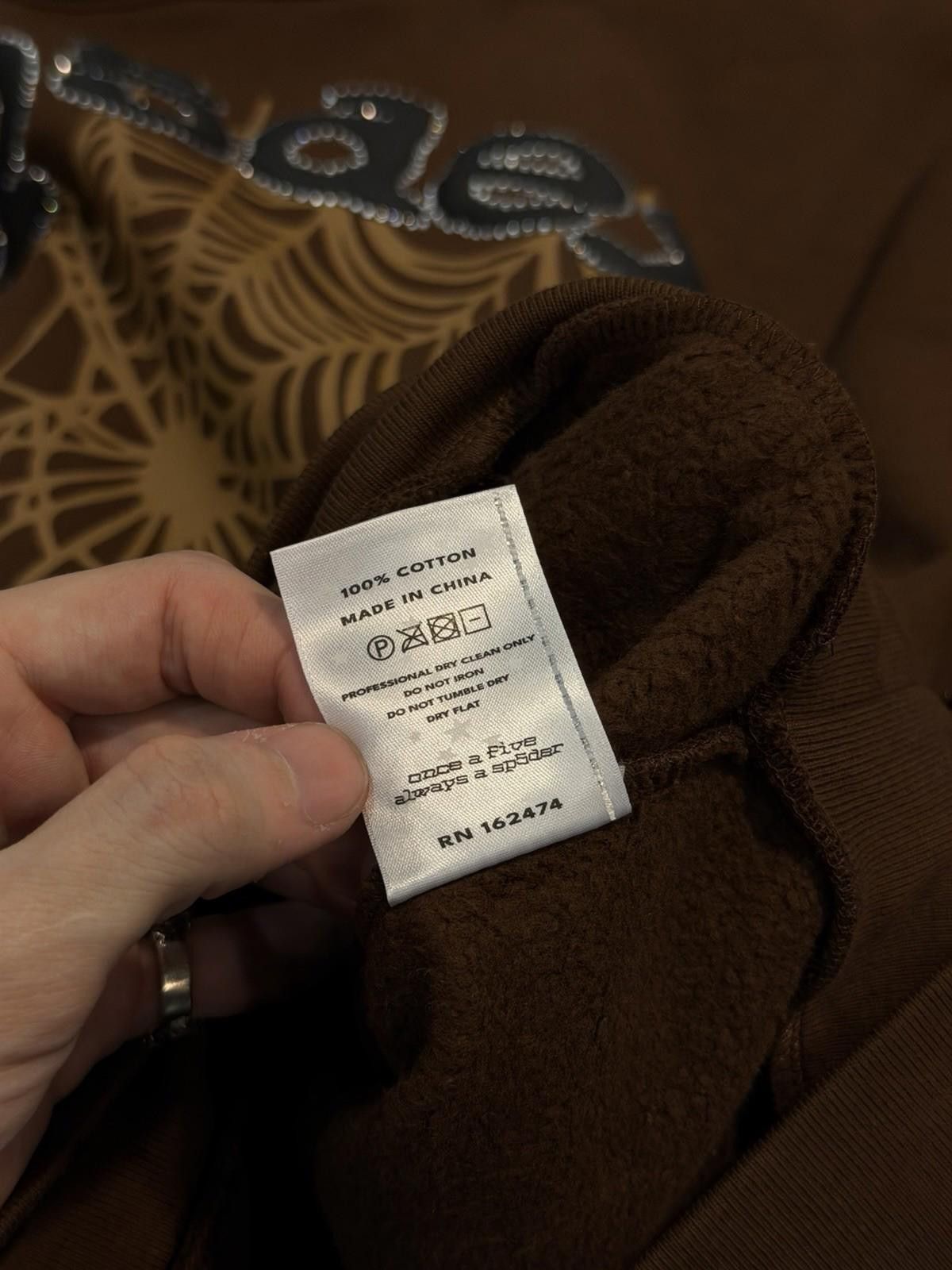 Sp5der Sp5der Worldwide Brown Crystal Hoodie Size (Small) (NEW) Size US S / EU 44-46 / 1 - 10 Thumbnail