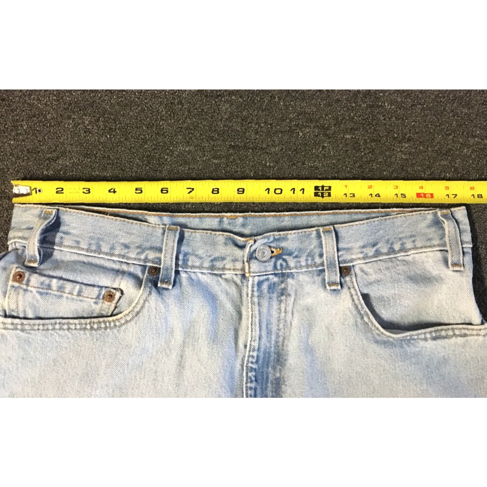 Levi's VINTAGE Levi's 550 Jeans 35/36 Distressed Blue USA 80s 90s Grunge Biker Punk Levi's 550 Jeans Men Regular 36in Inseam Size US 35 - 8 Thumbnail