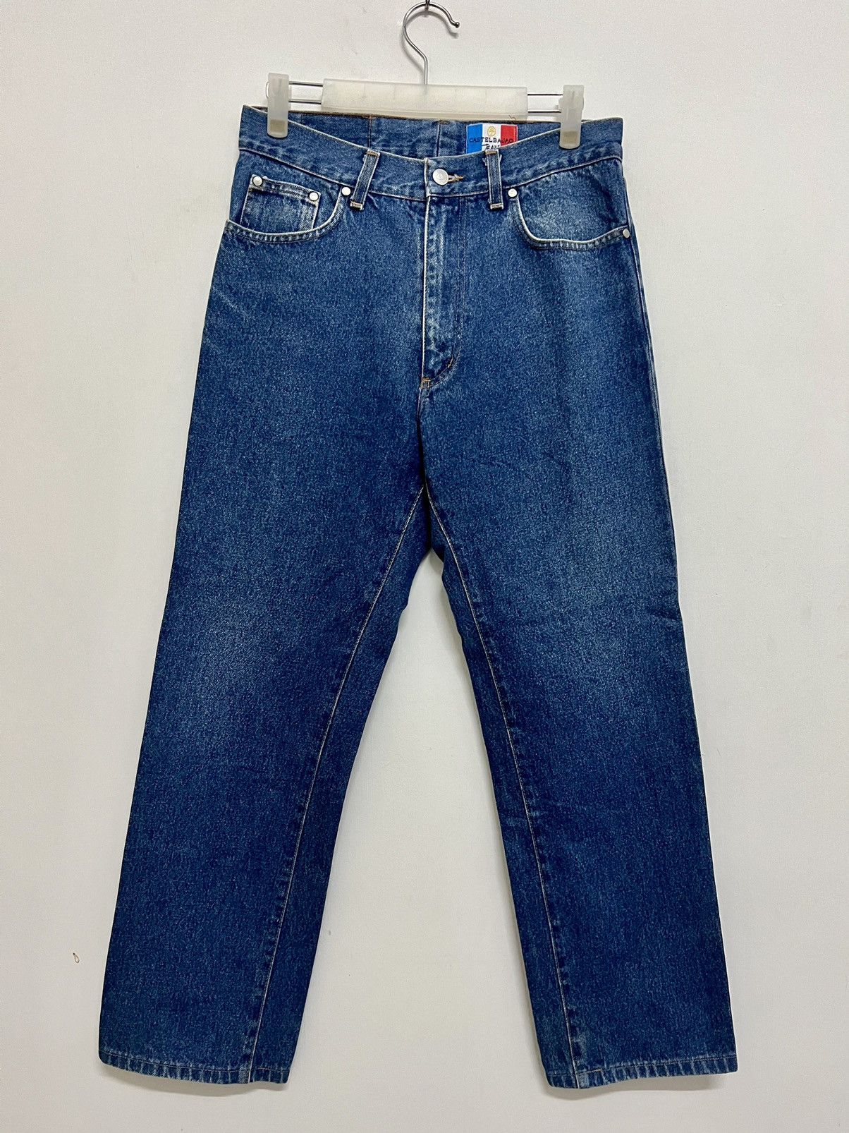 Jean Charles De Castelbajac × Le Grande Bleu (L.G.B.) × Vintage Vintage 90s Castelbajac Blue Wash Flared Jeans Size US 29 - 3 Thumbnail