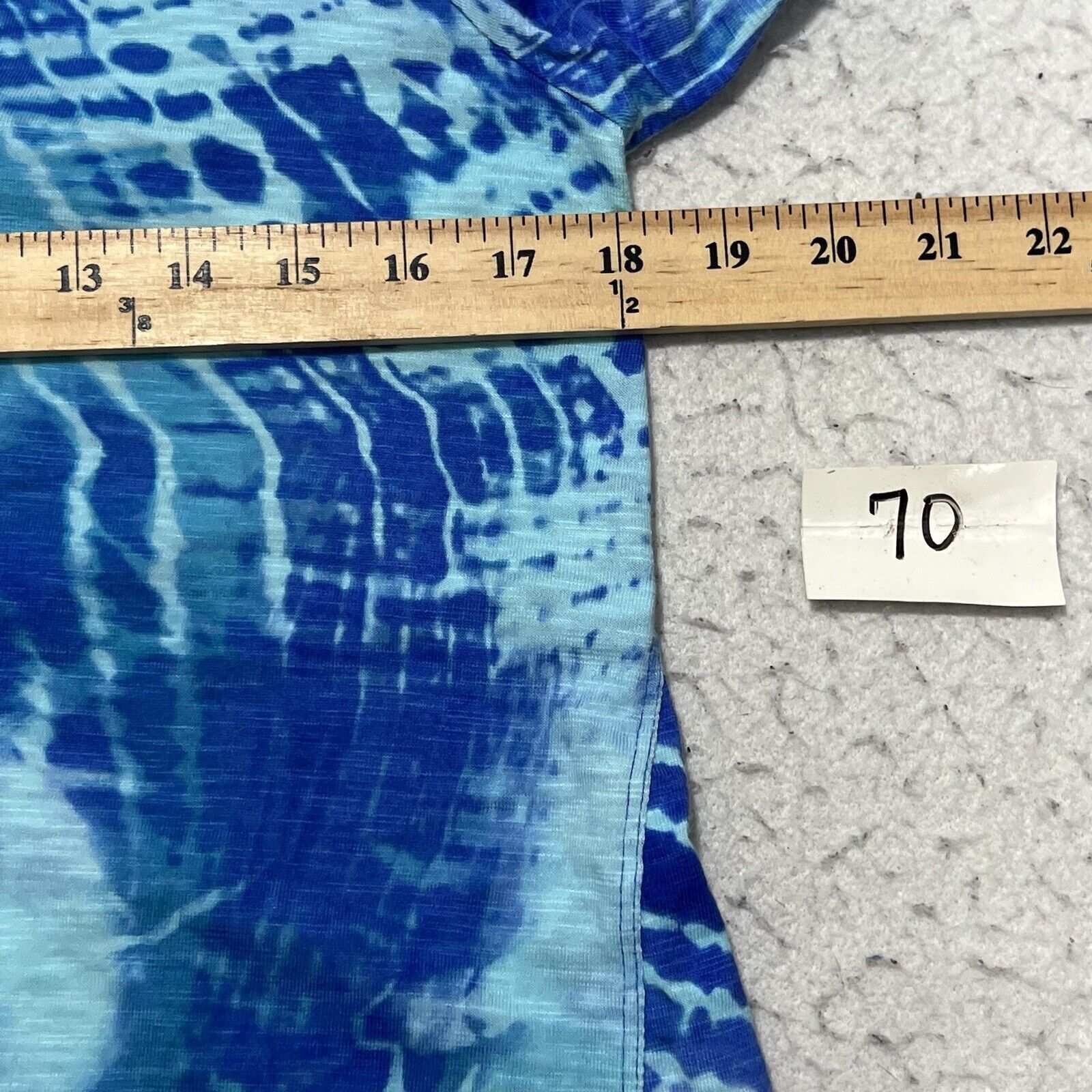 Chicos Chico's Women's Small Long Sleeve V-Neck Blue Patterned Top Size S / US 4 / IT 40 - 7 Thumbnail