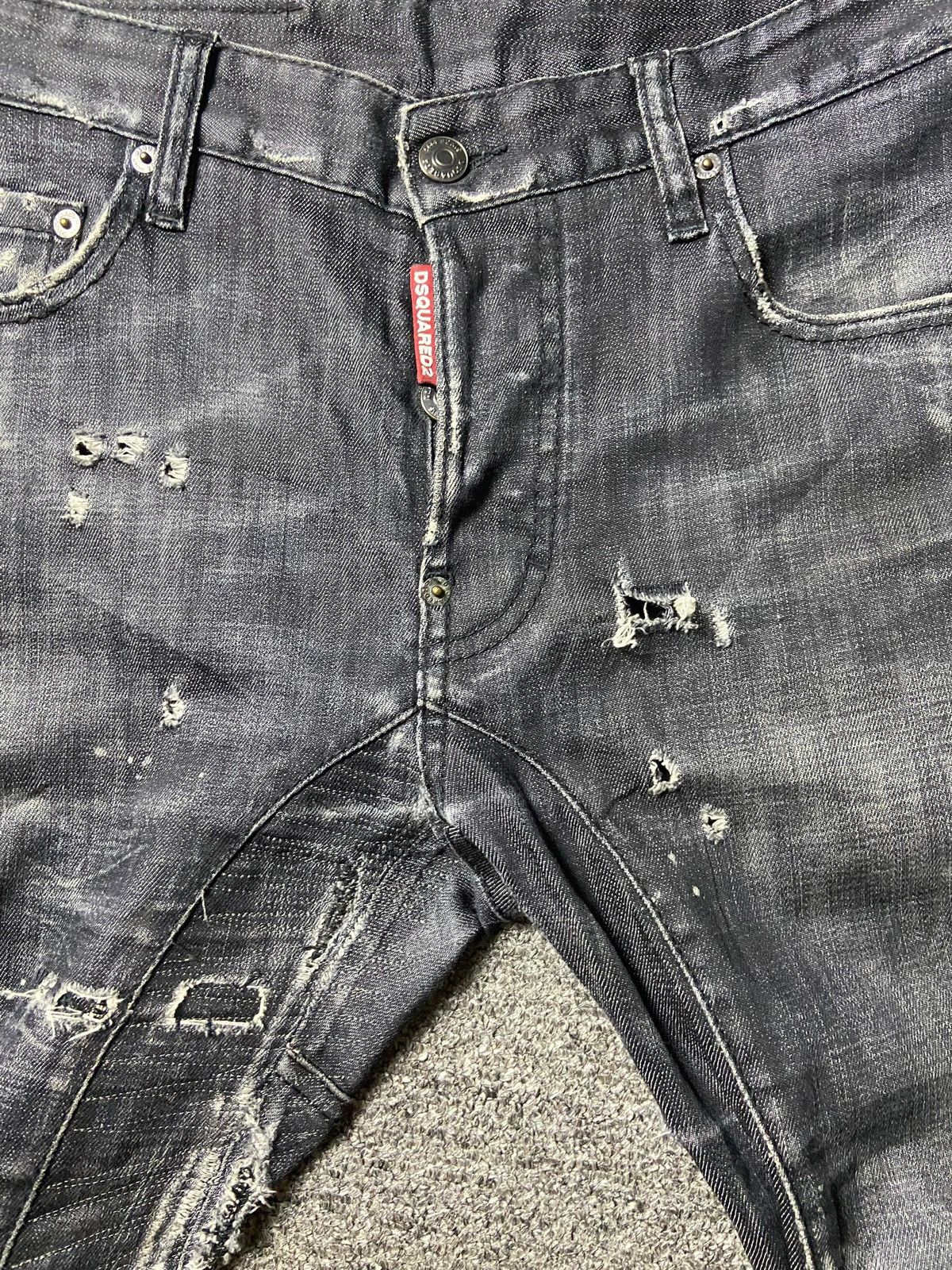 Dsquared2 DSQUARED2 Distressed Denim Ripped Jeans (141) Size US 31 - 3 Thumbnail