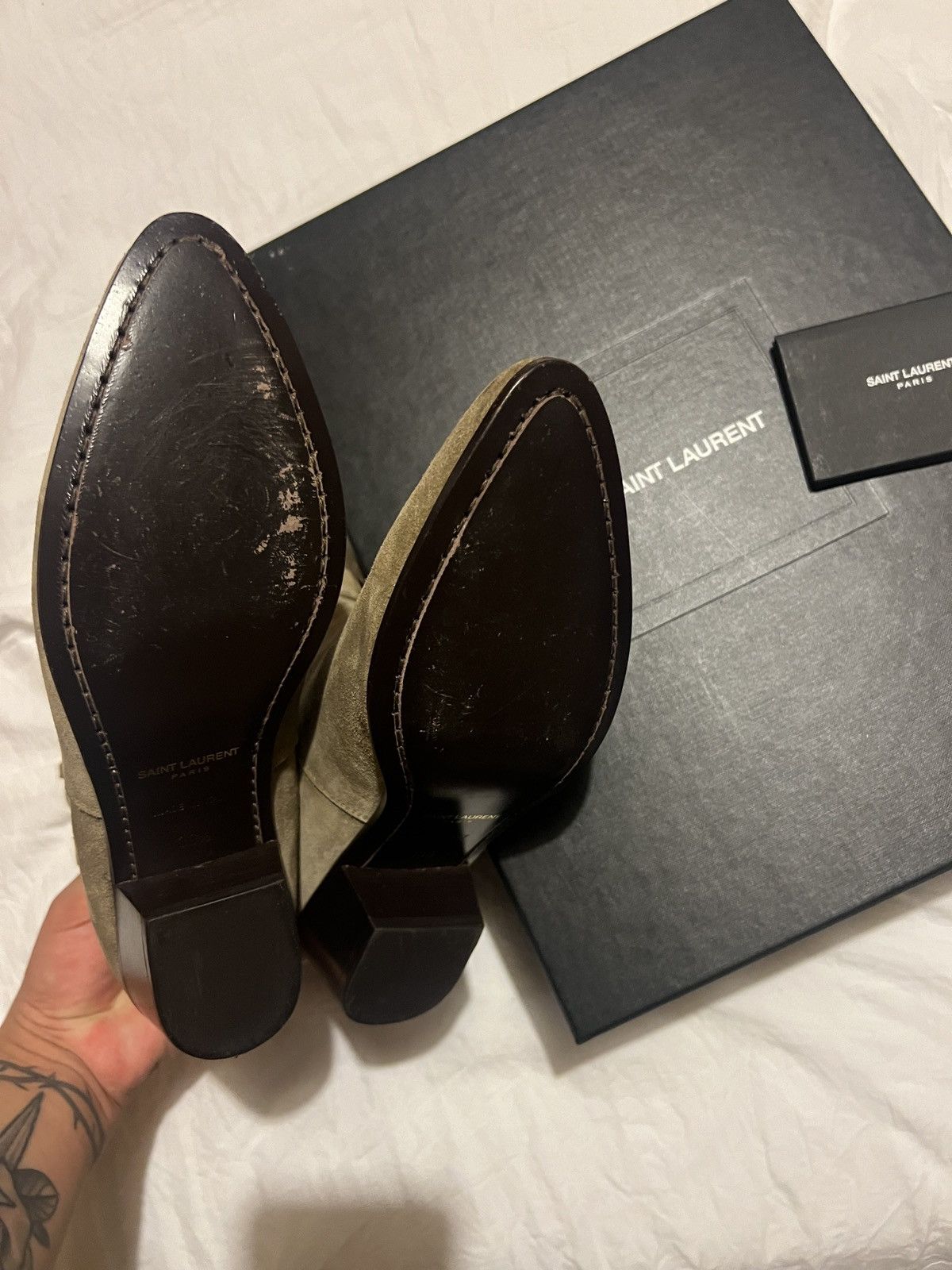 Saint Laurent Paris × Yves Saint Laurent YSL Jodhpur Buckle Boots in Suede Size US 9.5 / IT 39.5 - 3 Thumbnail
