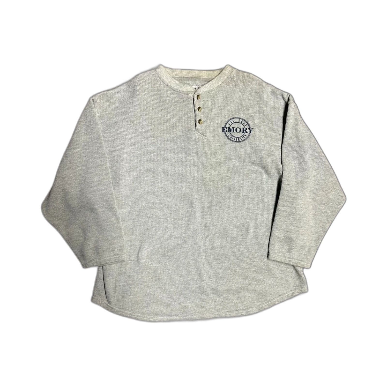 Jansport Vintage Emory University Embroidered Quarter Button Sweatshi Size US XXL / EU 58 / 5 - 1 Thumbnail