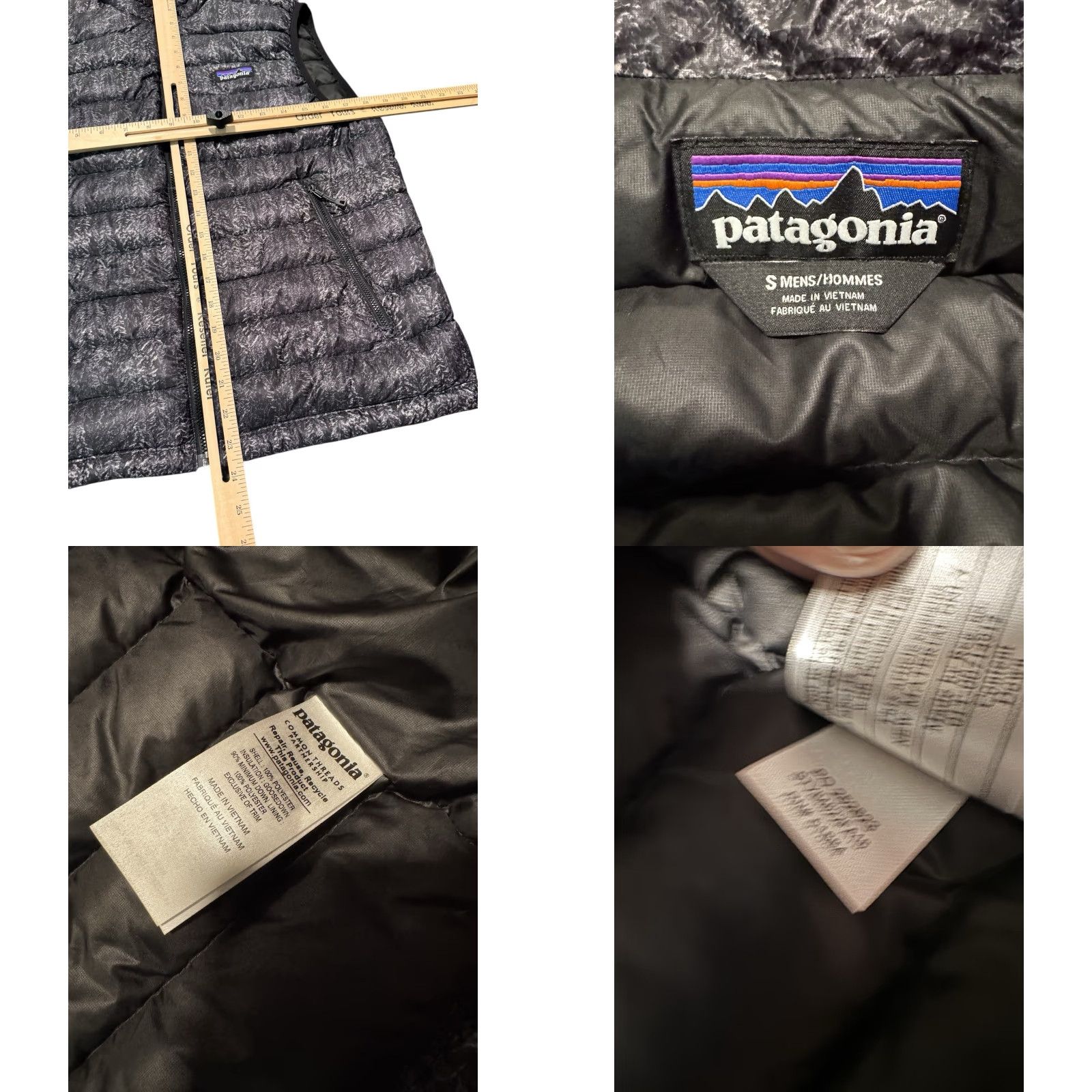 Patagonia PATAGONIA Down Sweater Vest MEN'S Small FORESTLAND BLACK Print FA19 Rare Puffer Size US S / EU 44-46 / 1 - 10 Thumbnail