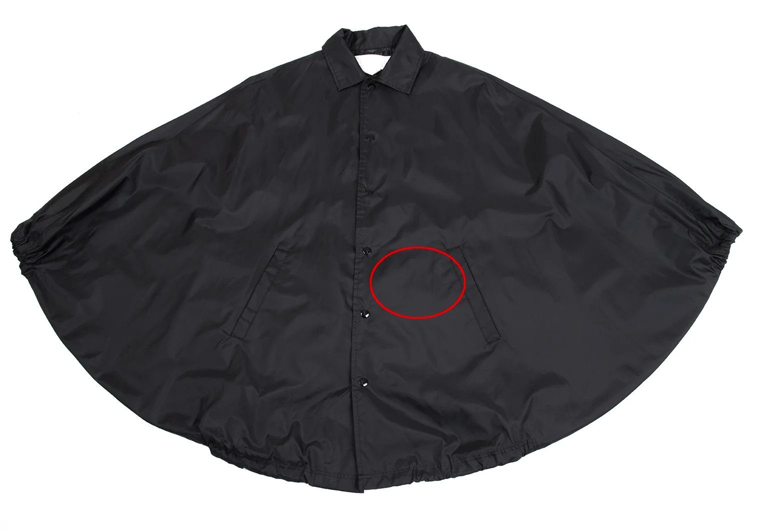 Ganryu Nylon Cape Coach Jacket in Black, Size S Size US S / EU 44-46 / 1 - 11 Thumbnail