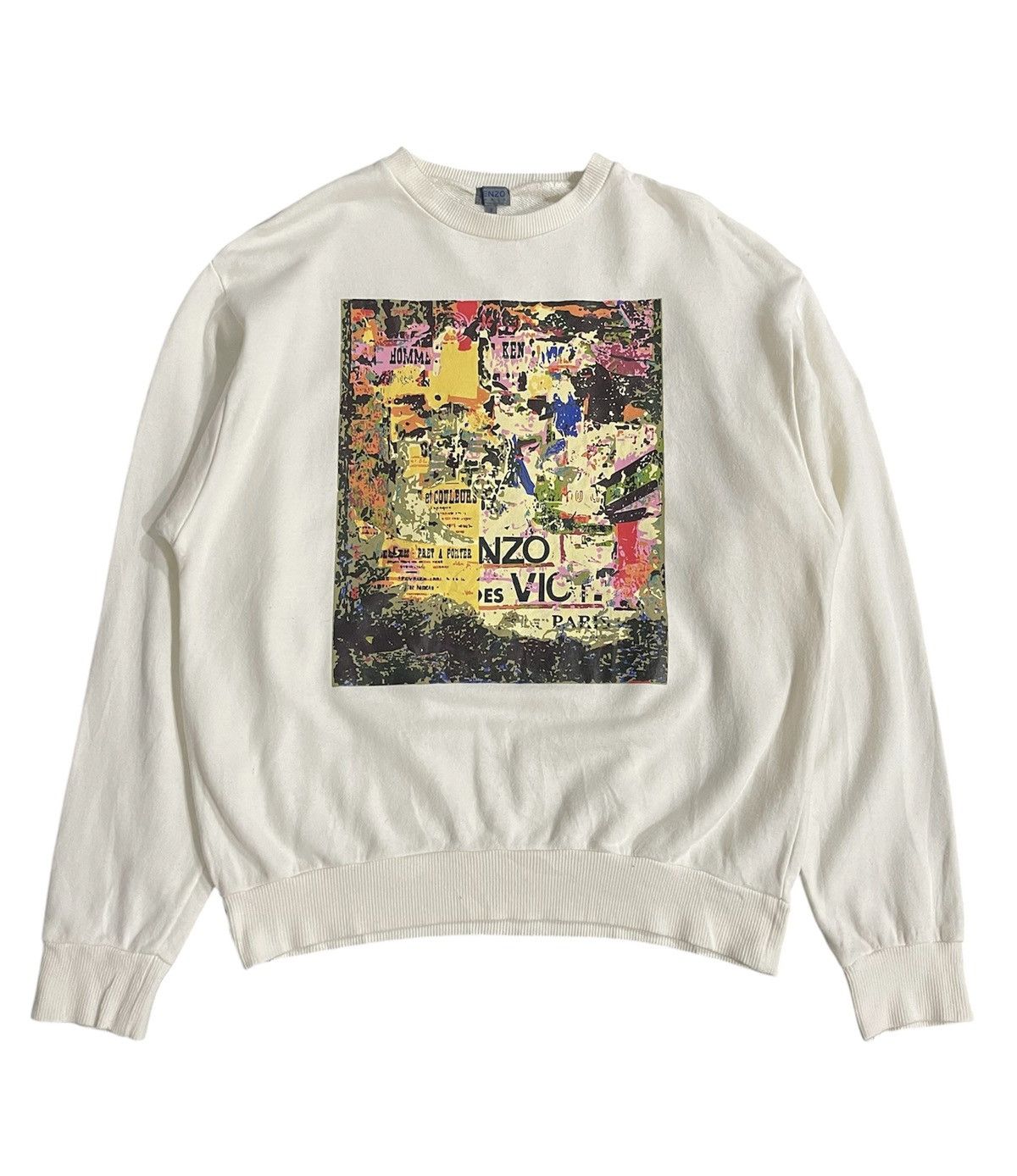 Kenzo × Vintage Vintage Kenzo Paris Big Logo Sweatshirt Size US L / EU 52-54 / 3 - 1 Thumbnail
