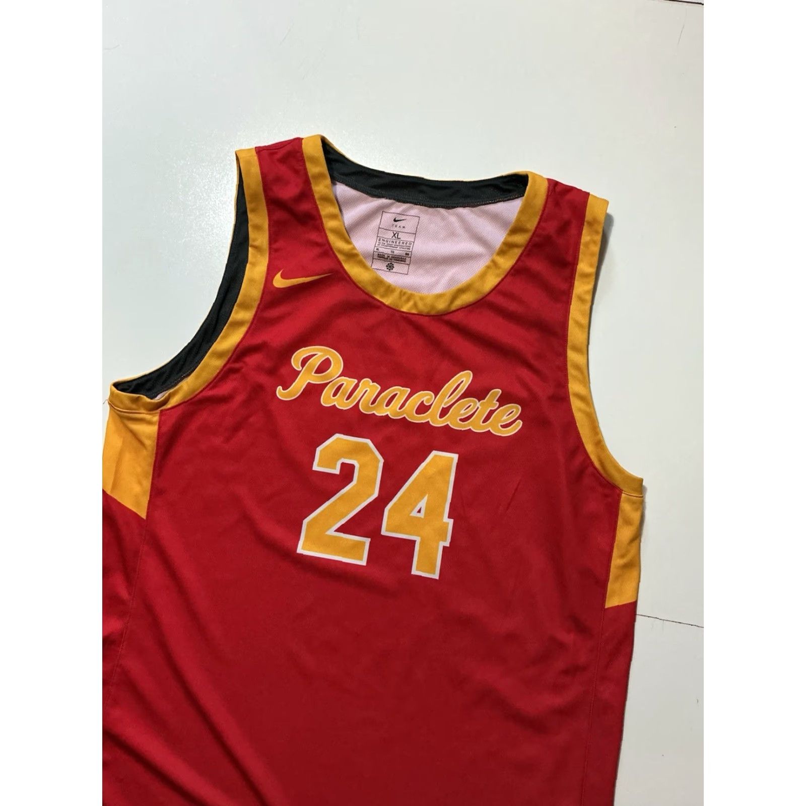 Nike VINTAGE Nike Engineered Paraclete High School Spirits Lancaster Basketball Jersey XL Mens Red Spirit 24 90s Size US XL / EU 56 / 4 - 3 Thumbnail