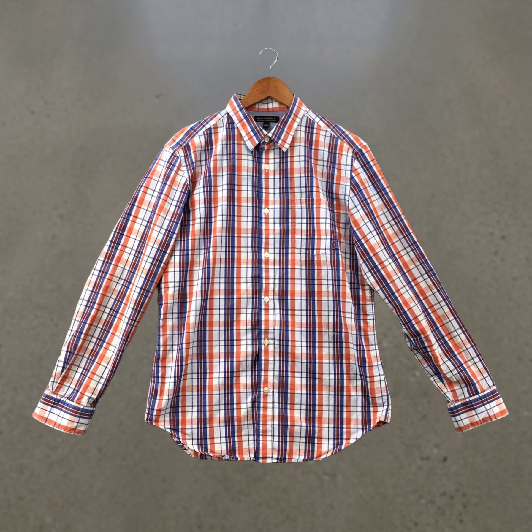 Banana Republic Banana Republic Button-Up Shirt Mens L Multicolor Cotton Plaid Slim Fit Pocket Shirt Mens L Multicolor Cotton Plaid Slim Fit Pocket Size US L / EU 52-54 / 3 - 1 Thumbnail