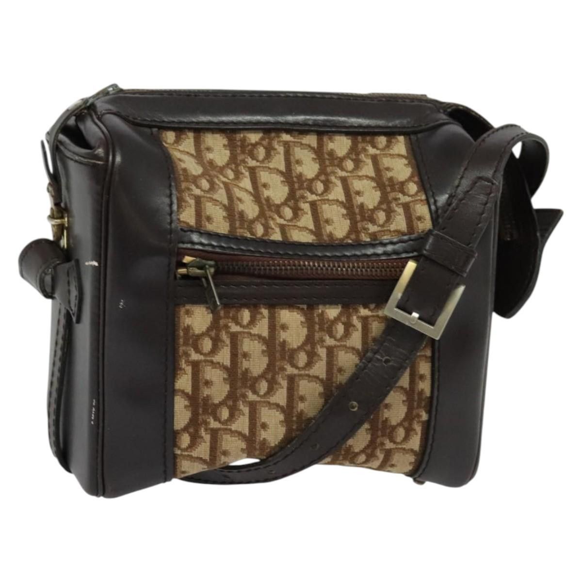 Dior DIOR Trotter Canvas Shoulder Bag Brown Gold Size ONE SIZE - 1 Thumbnail