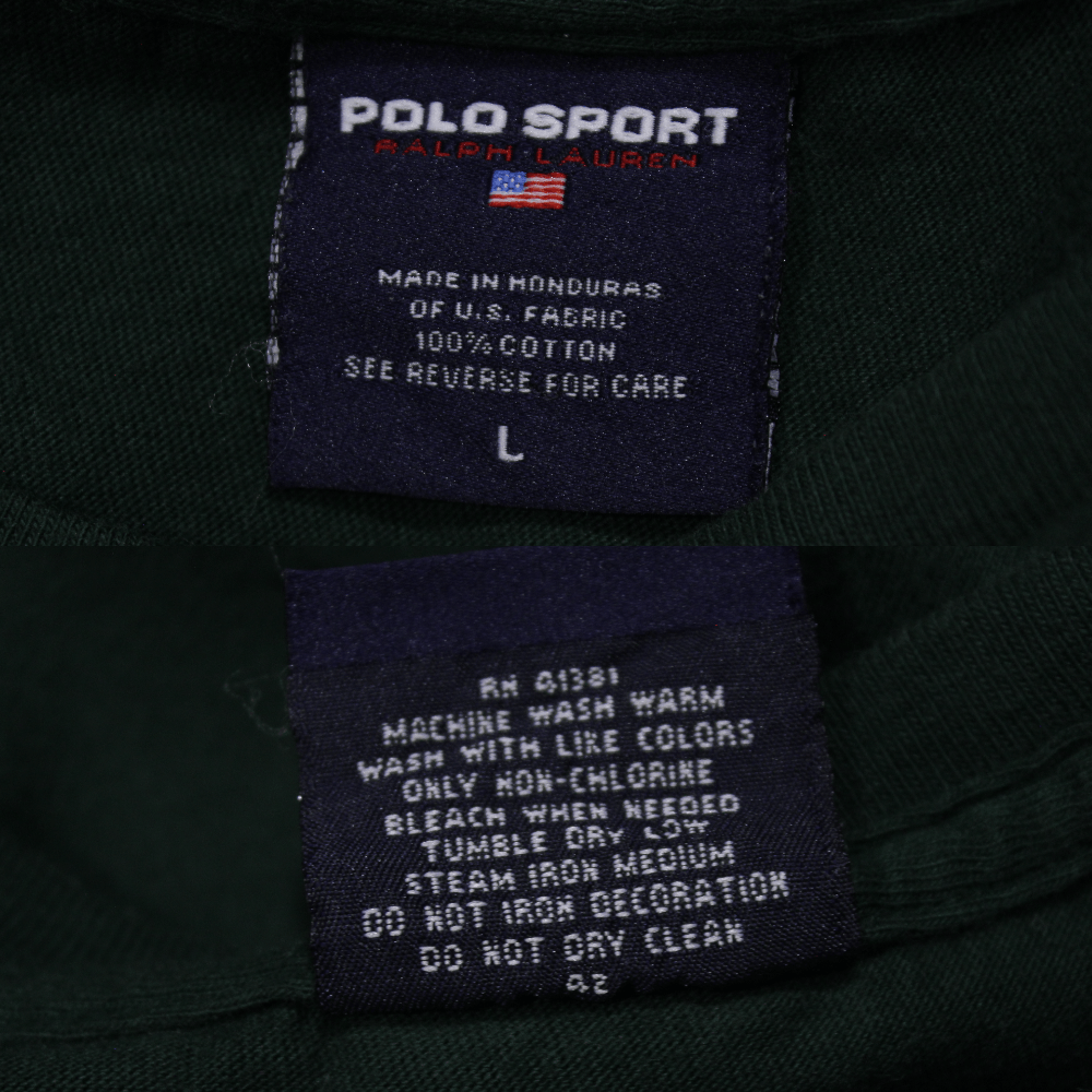 Polo Ralph Lauren 90S Polo Sport Big Logo T-Shirt Vintage Size US L / EU 52-54 / 3 - 7 Thumbnail