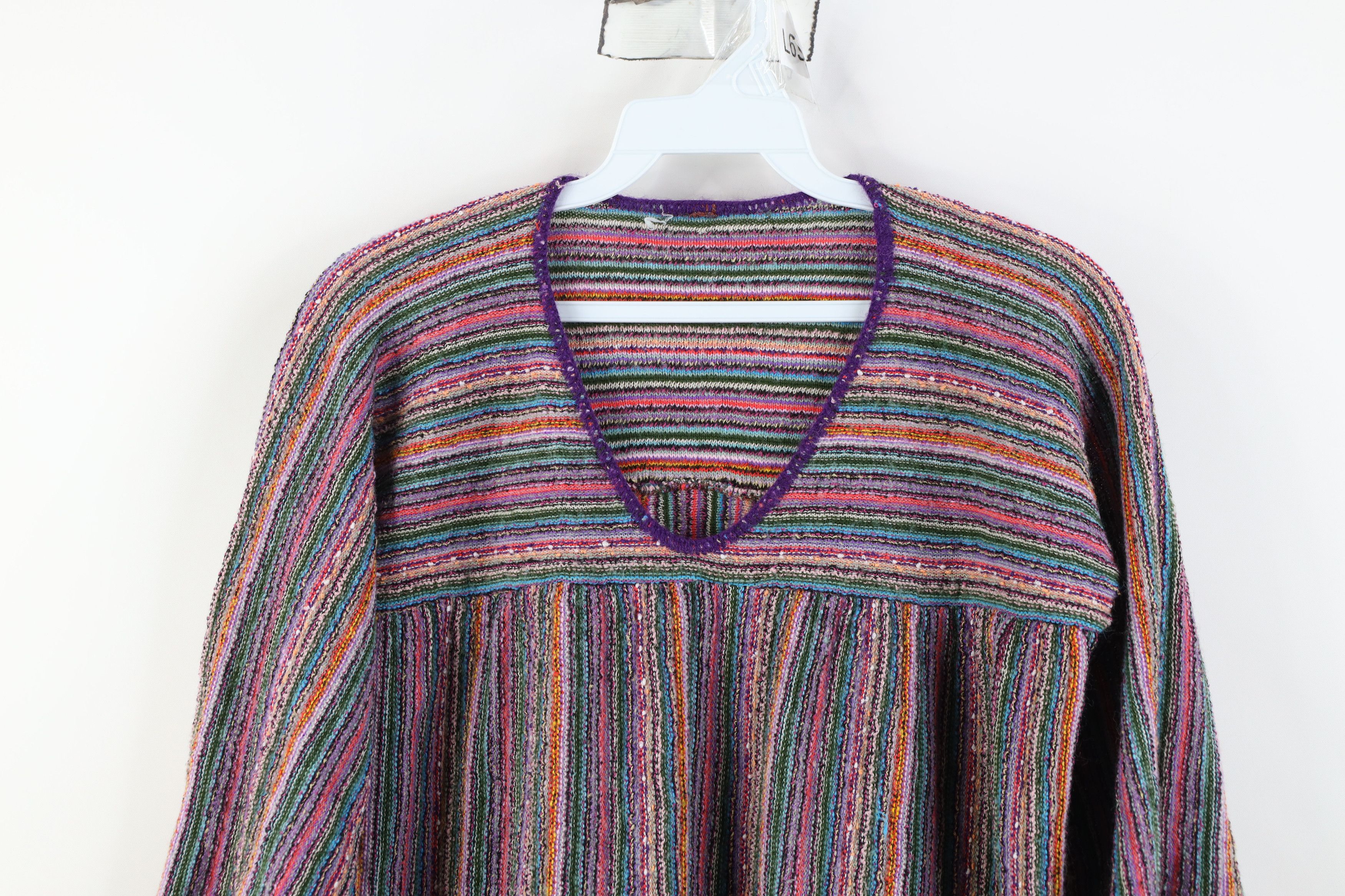 Vintage Vintage 70s Babydoll Boho Chic Knit Flared Sleeve T-Shirt Size M / US 6-8 / IT 42-44 - 2 Thumbnail