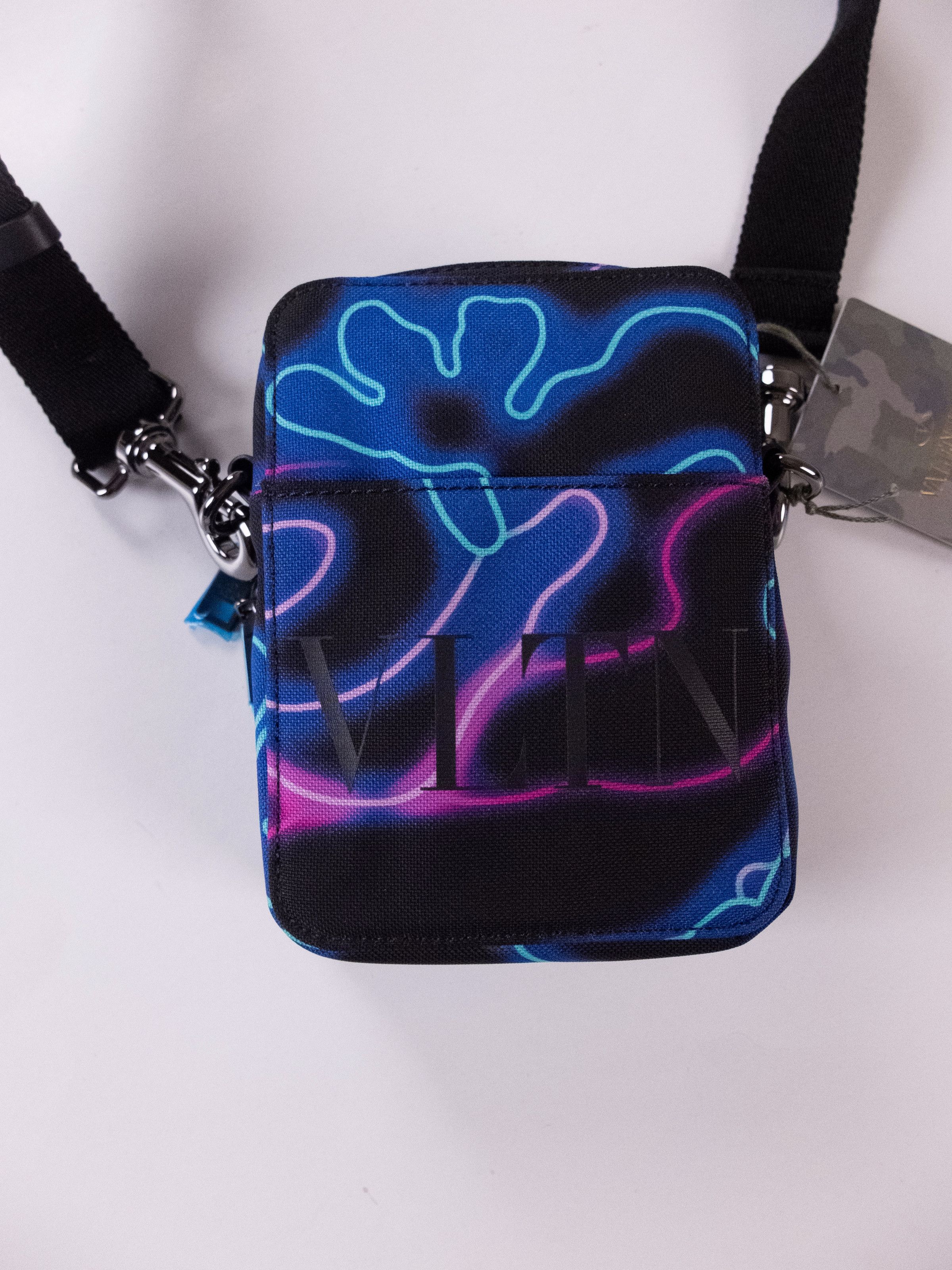 Valentino VALENTINO Garavani VLTN neon camo small canvas crossbody bag Size ONE SIZE - 7 Thumbnail