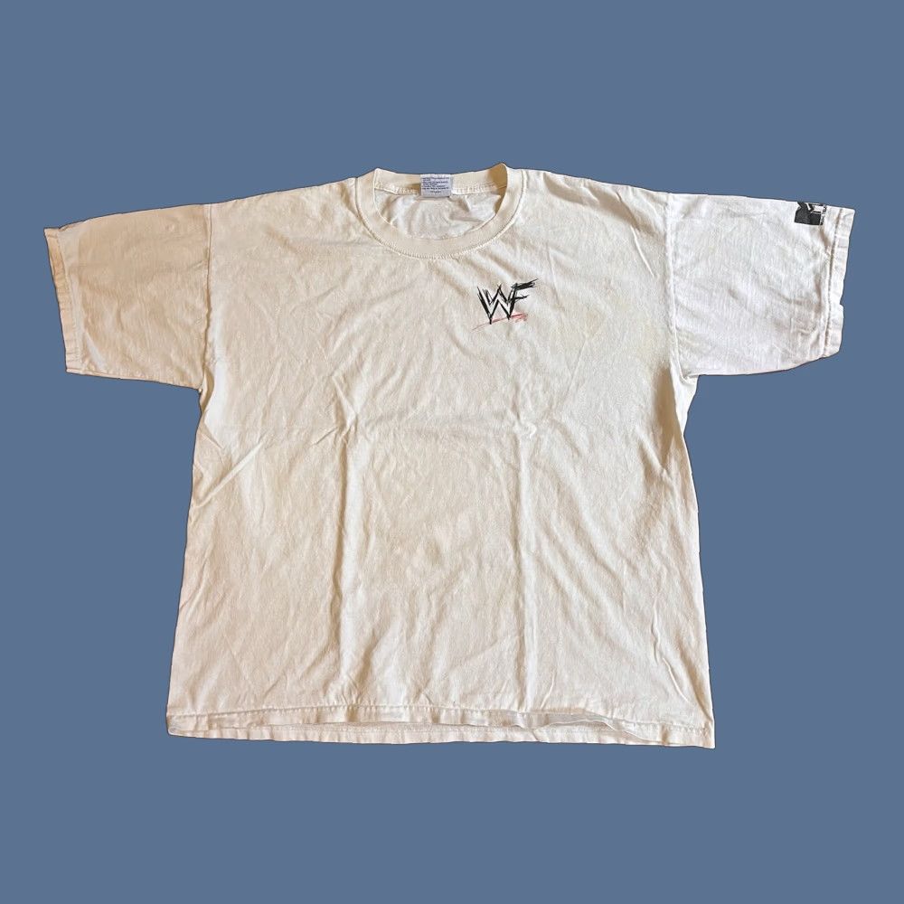 Vintage VINTAGE WWE T-Shirt Men’s 2XL White 2002 Tough Enough 2 Graphic Print Back Singles Extra Sizable? Size US XXL / EU 58 / 5 - 1 Thumbnail
