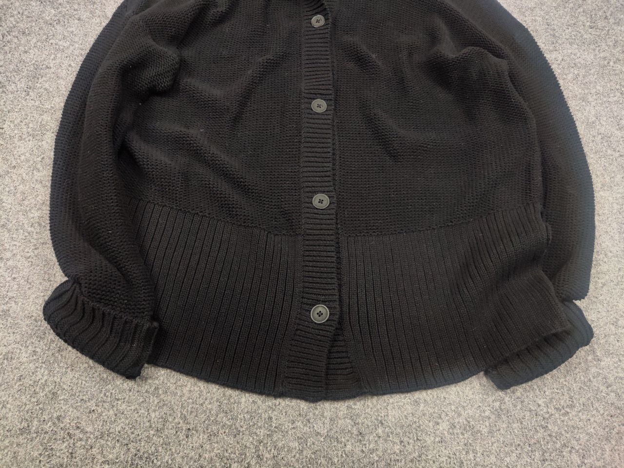 Alexander Wang Alexander Wang Cotton Black Oversized knit Button Cardigan Size S / US 4 / IT 40 - 6 Thumbnail
