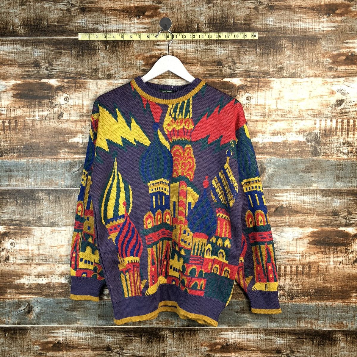 Japanese Brand This Is Power Purple art vintage sweatshirt Knitwear #A1248 Size US M / EU 48-50 / 2 - 1 Thumbnail