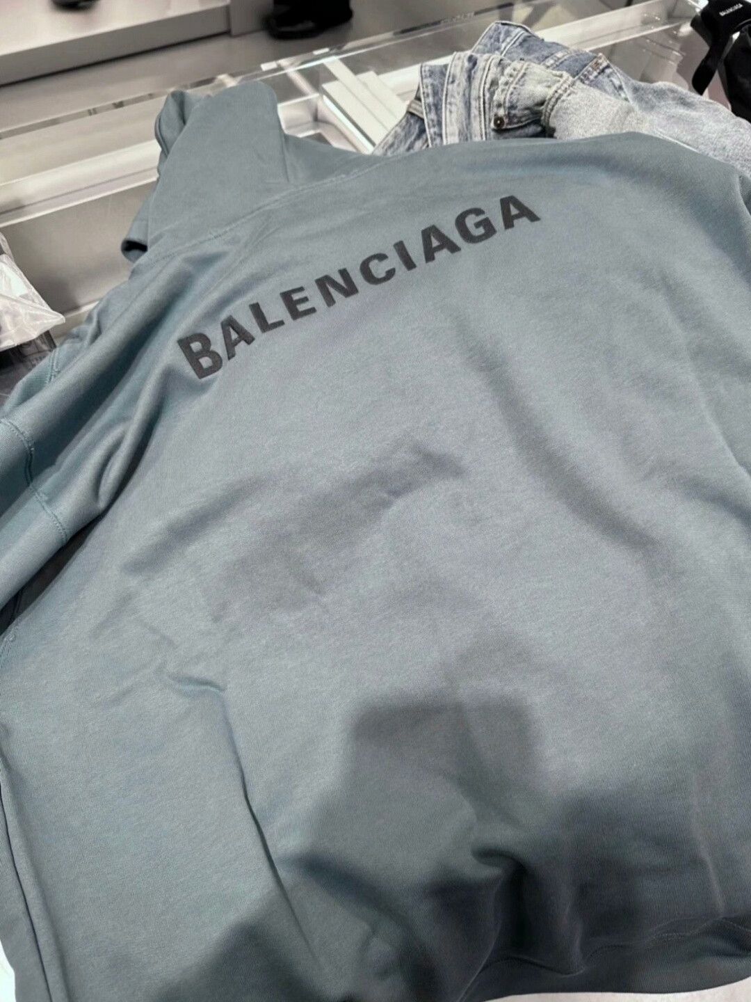 Balenciaga balenciaga fog blue hoodie in various sizes Size US S / EU 44-46 / 1 - 2 Thumbnail