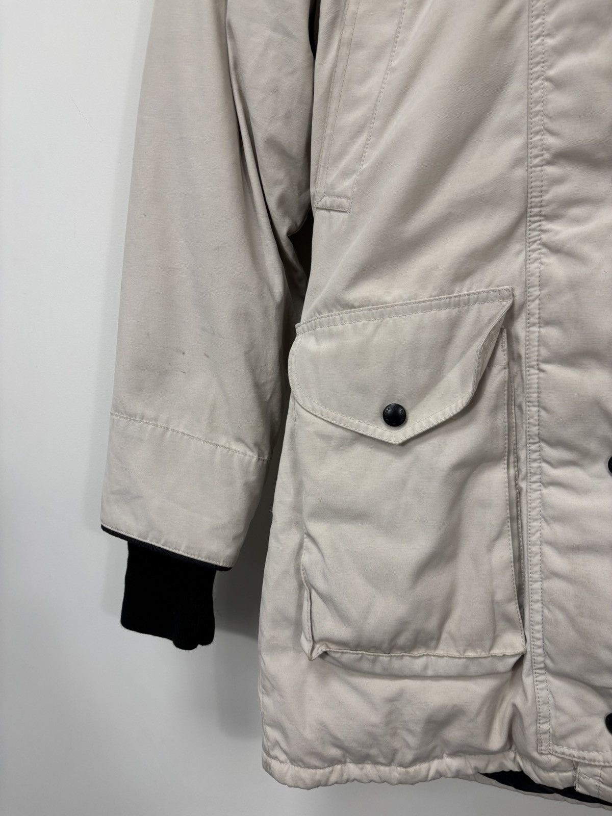 Canada Goose Canada Goode Trillium Women’s Beige Hooded Down Parka Jacket Size XS / US 0-2 / IT 36-38 - 5 Thumbnail