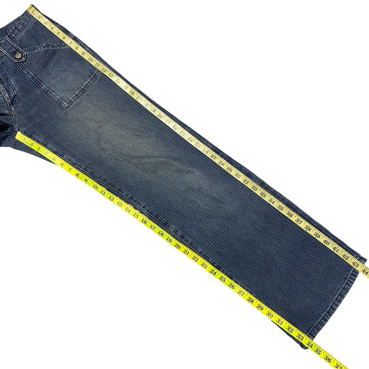 Comme Ca Ism × Japanese Brand COMME CA ISM Denim Hickory Flare Pants Size US 32 / EU 48 - 17 Thumbnail