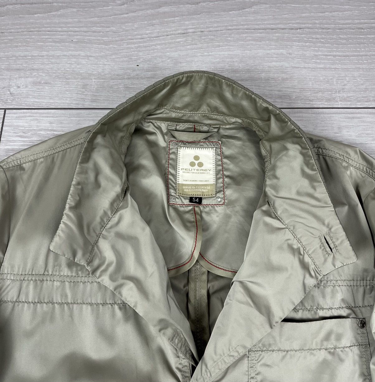 Peuterey Peuterey Gold Nylon Button Light Jacket Size US L / EU 52-54 / 3 - 8 Thumbnail