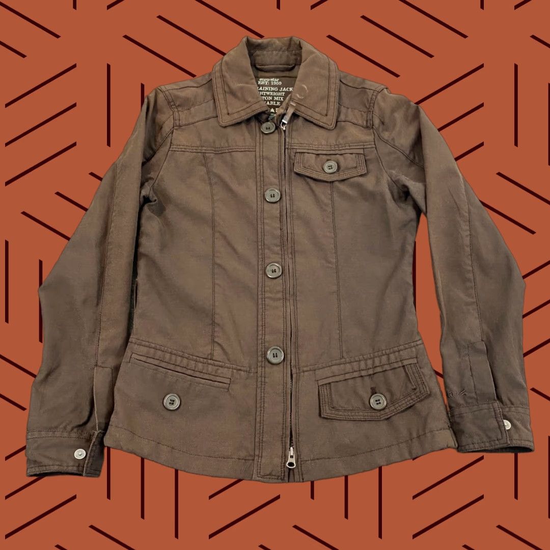 Vintage EURO-STAR Jacket Adult Small Brown EQUESTRIAN RIDING Coat Training Lightweight Womens Size S / US 4 / IT 40 - 1 Thumbnail