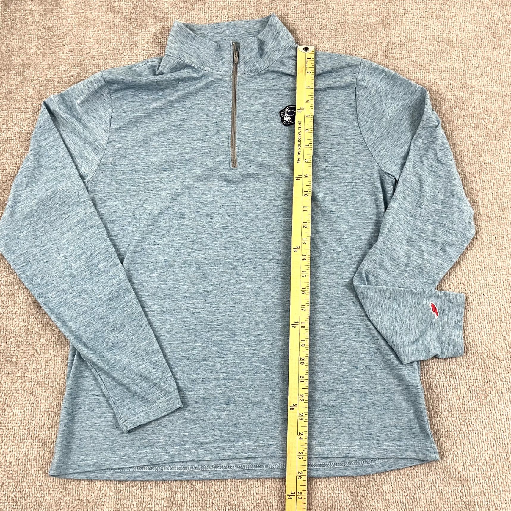 Vintage League Jacket Adult Mens Large Blue Monkey Quarter Zip Long Sleeve Stretch Size US L / EU 52-54 / 3 - 5 Thumbnail