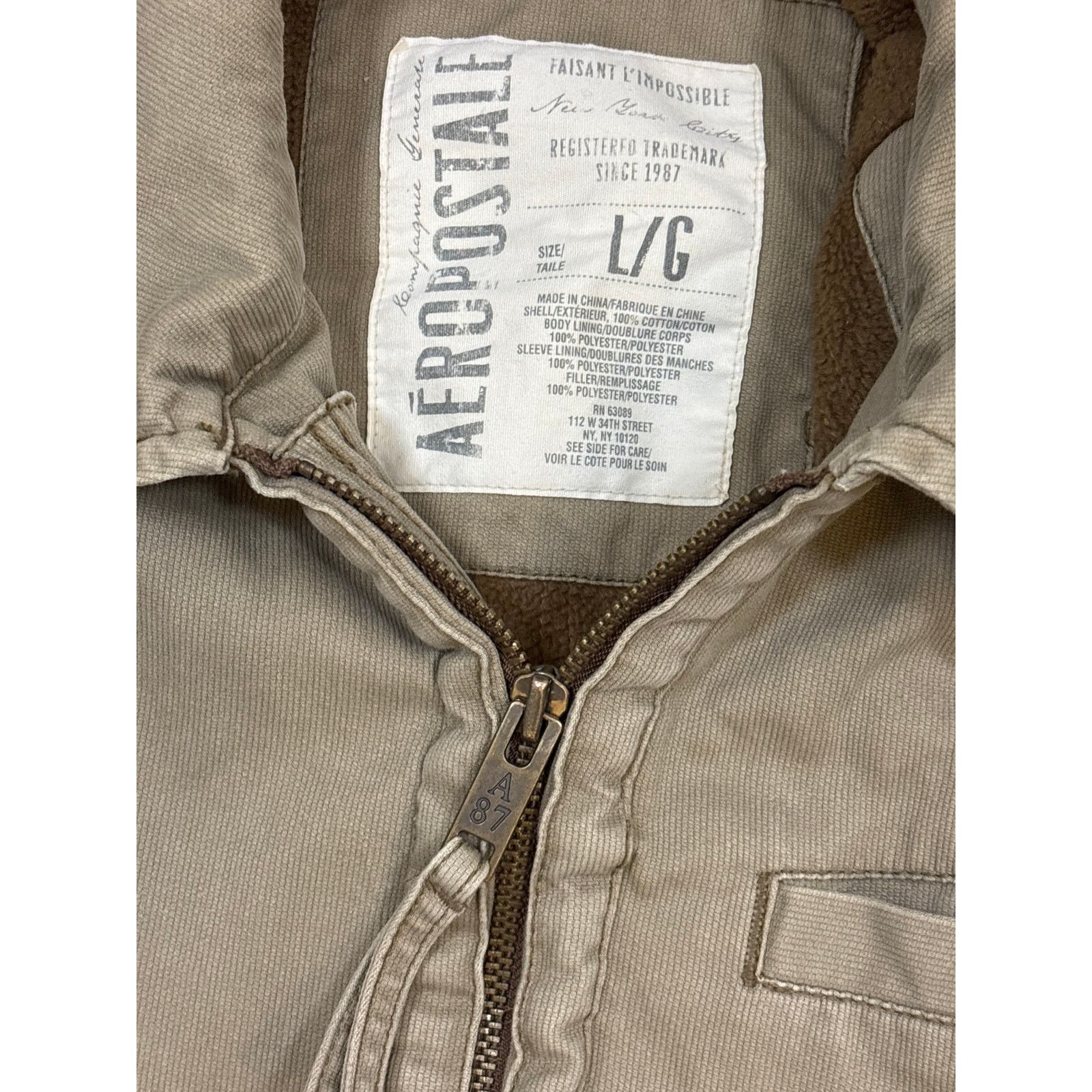 Aeropostale Aeropostale workwear utility chore jacket Large sandstone Size US L / EU 52-54 / 3 - 2 Thumbnail