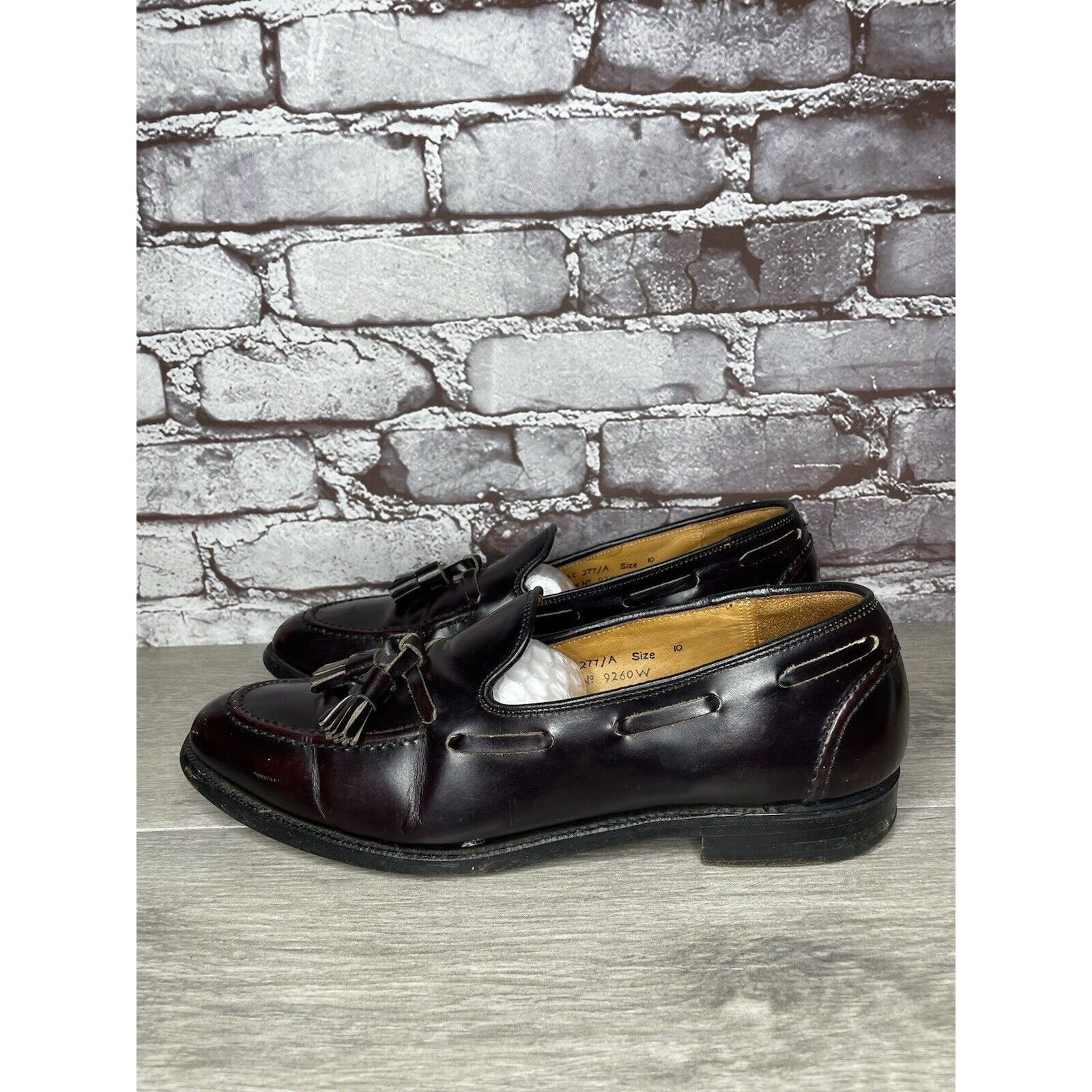 Other Vtg Royal Tweed Burgundy Leather Tassel Loafers Dress Shoes Size US 10 / EU 43 - 16 Thumbnail